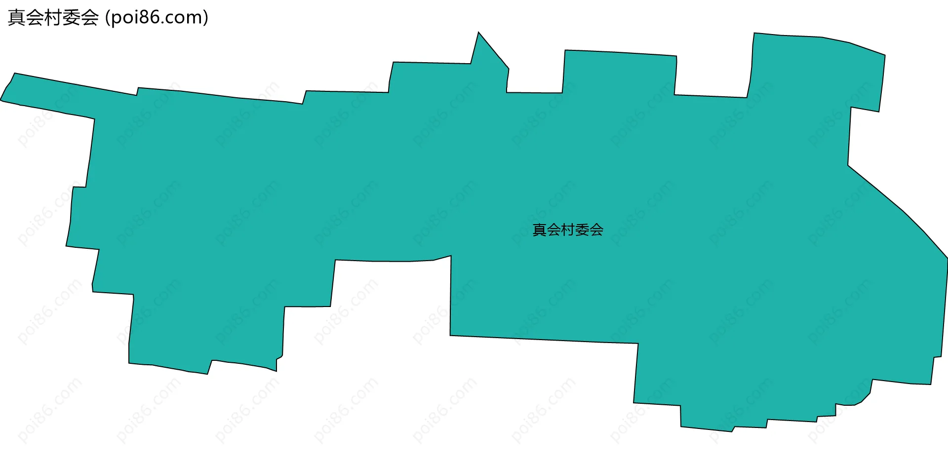 真会村委会边界地图