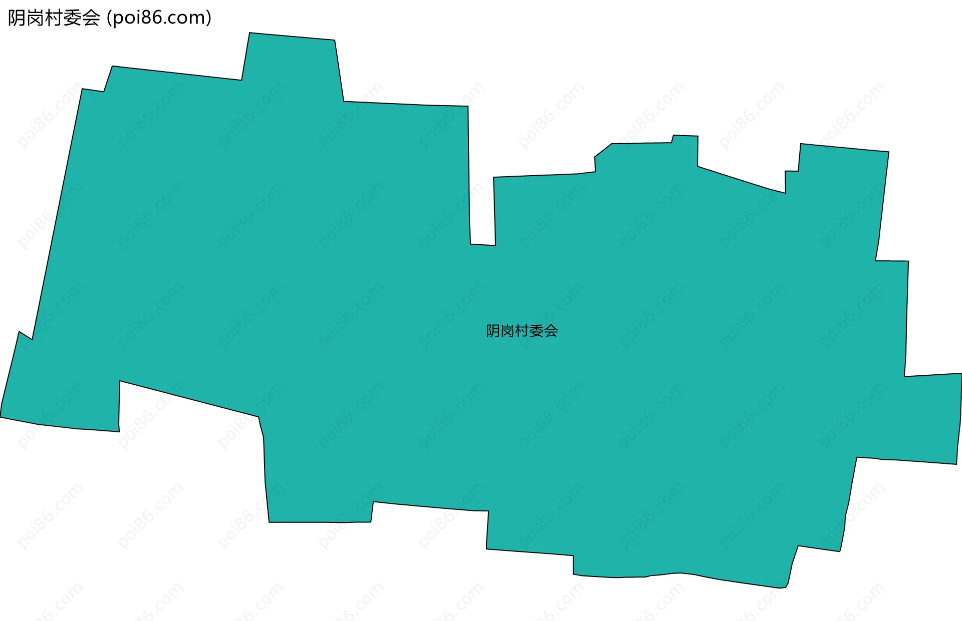 阴岗村委会边界地图