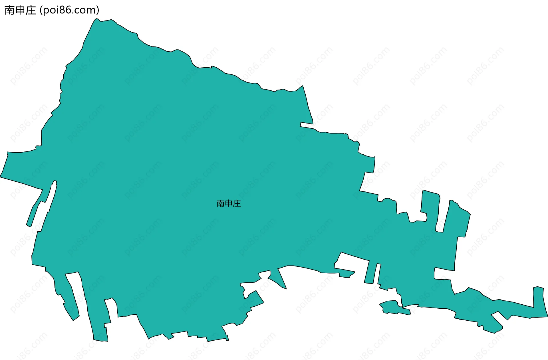南申庄边界地图
