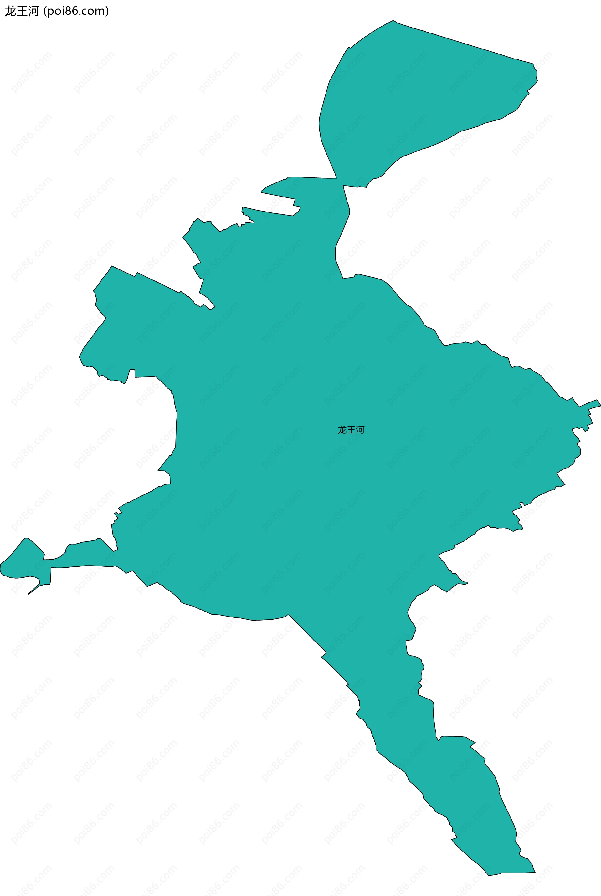 龙王河边界地图