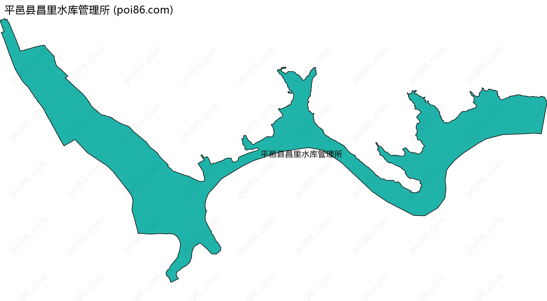 平邑县昌里水库管理所边界地图