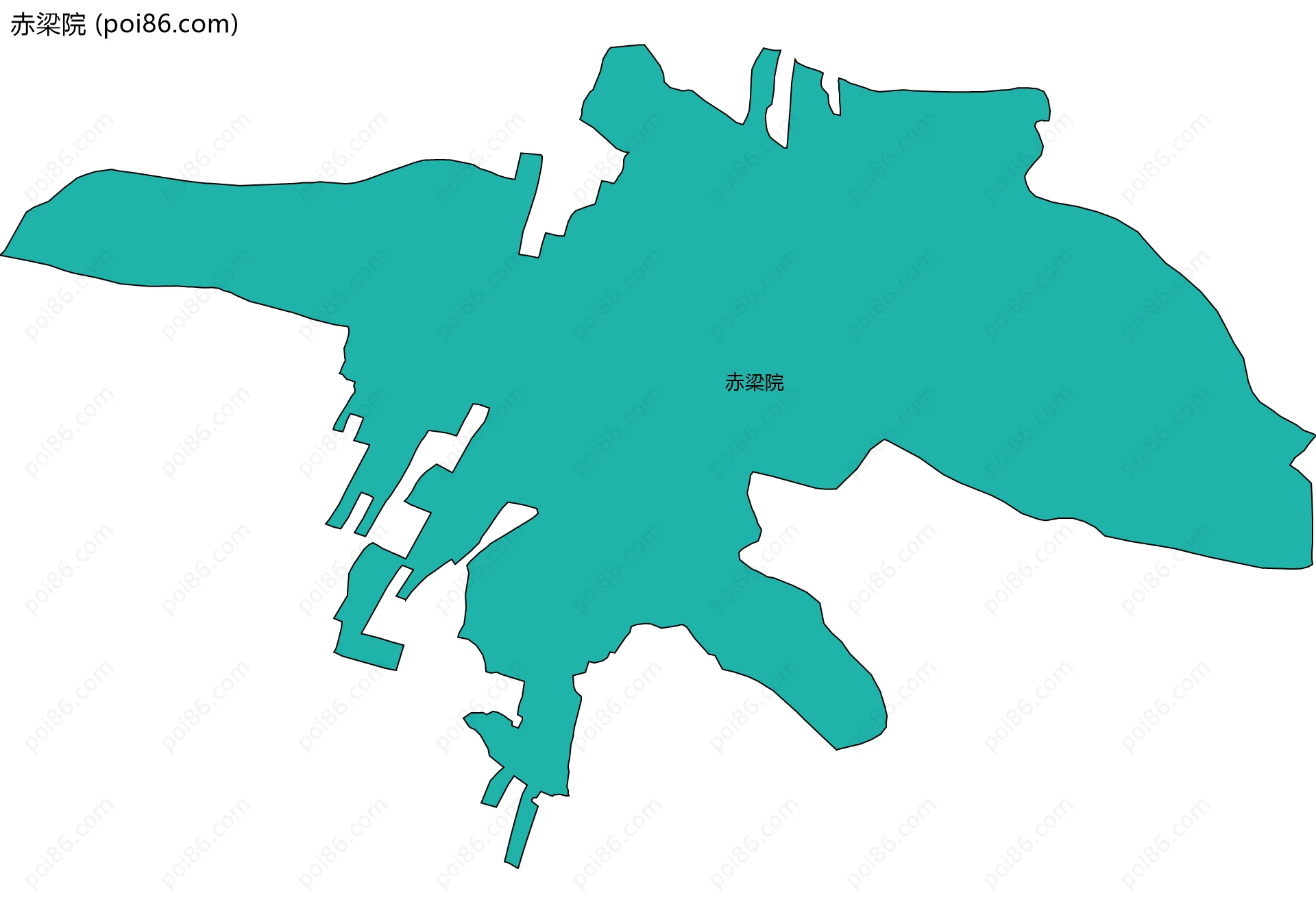 赤梁院边界地图