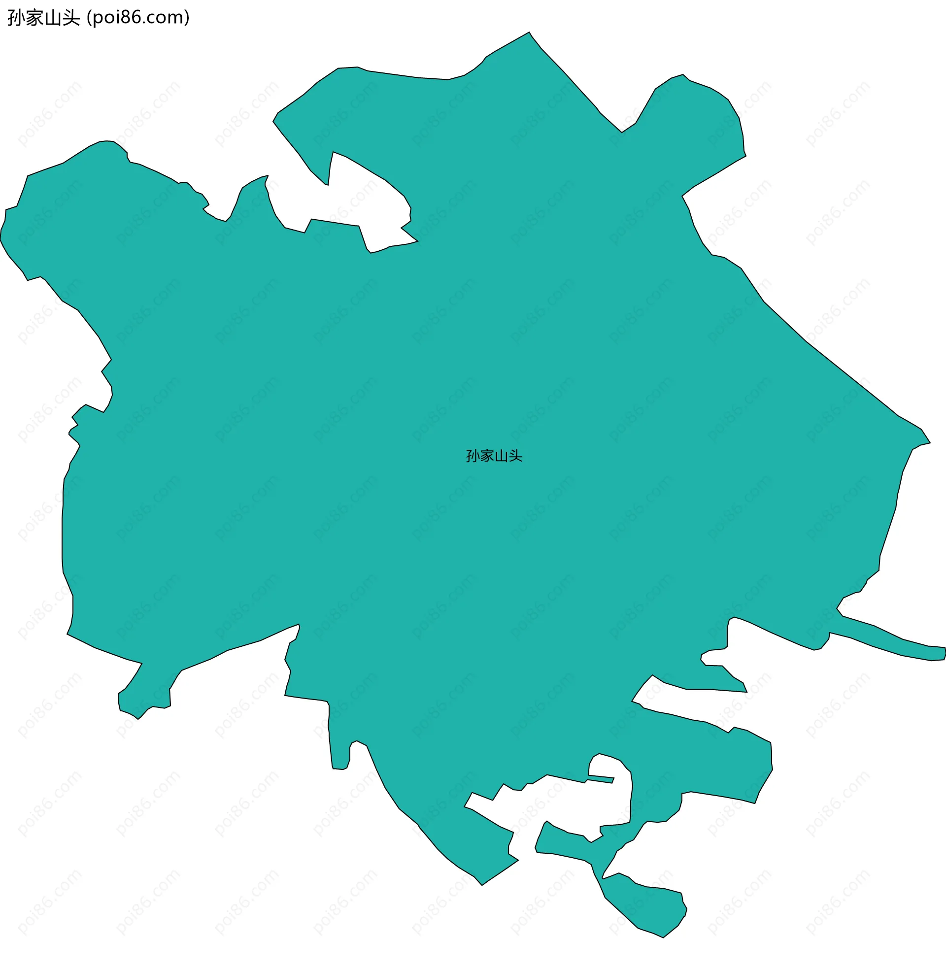 孙家山头边界地图