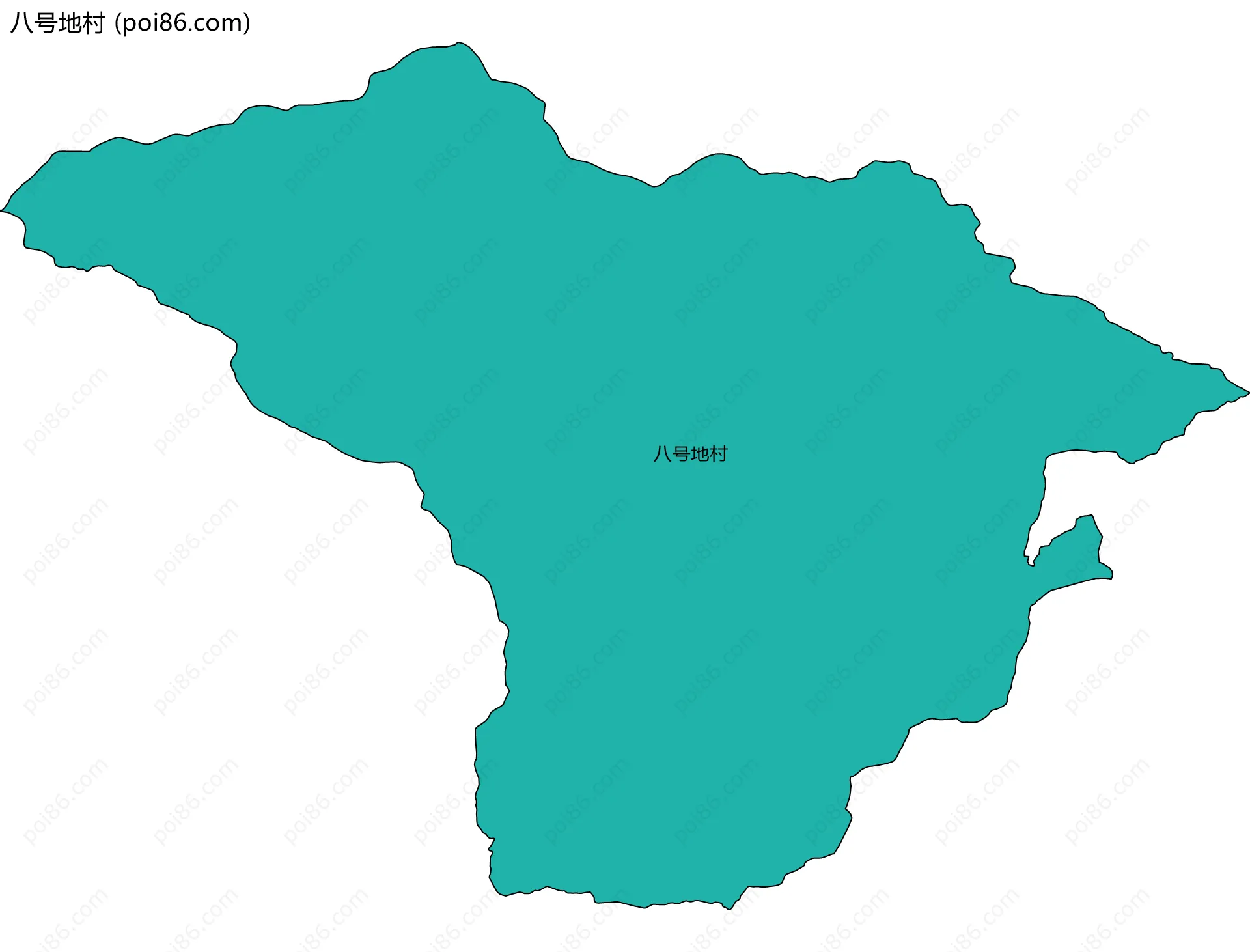 八号地村边界地图