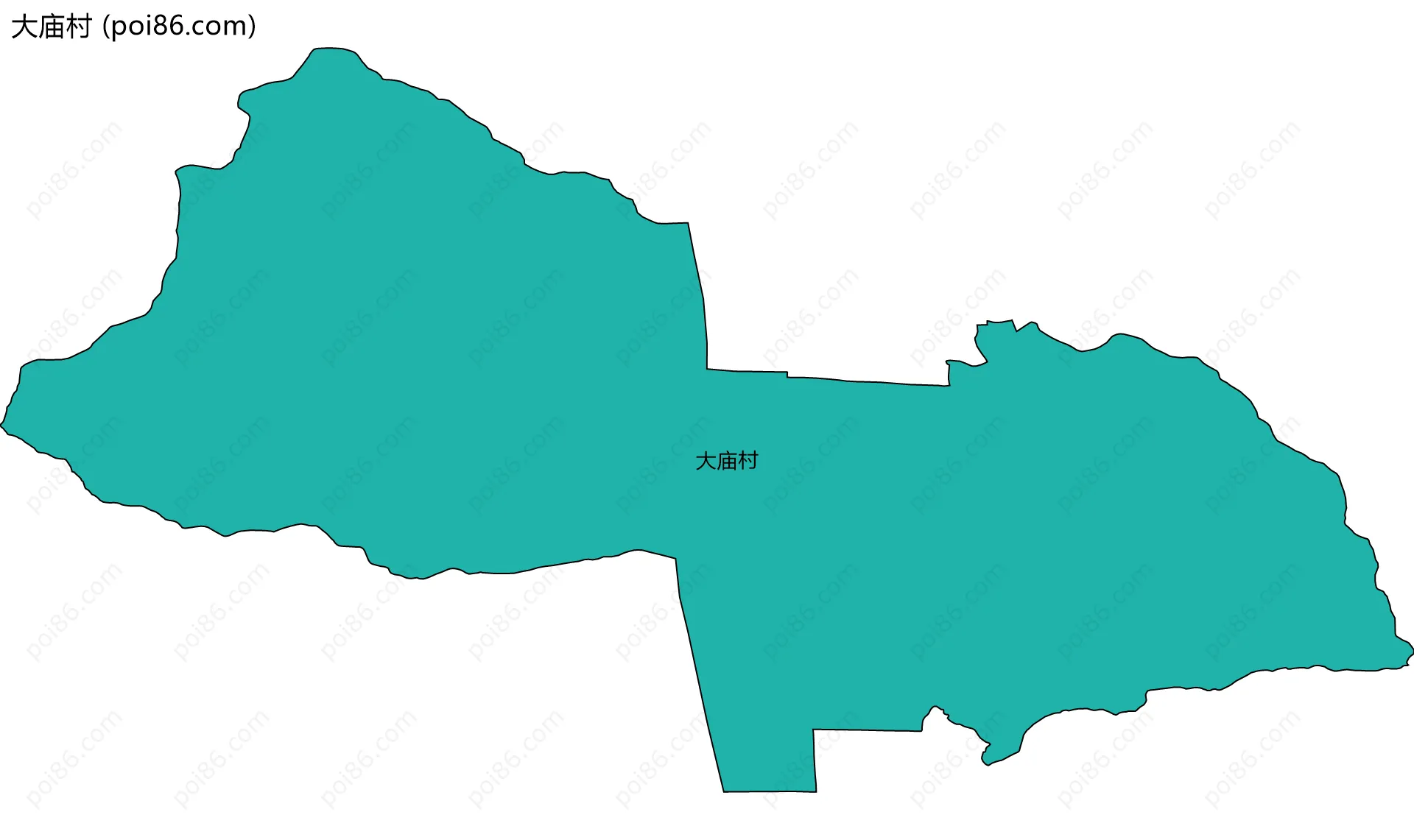 大庙村边界地图