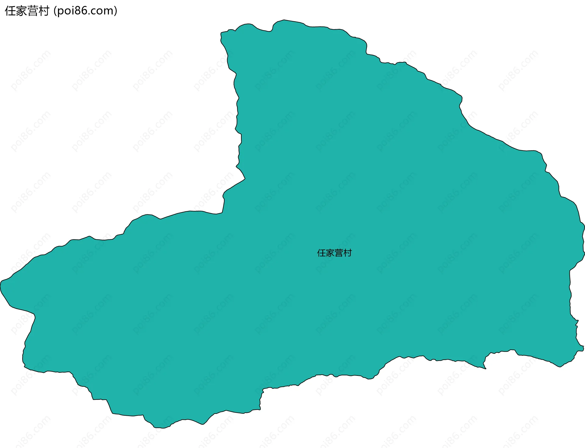 任家营村边界地图