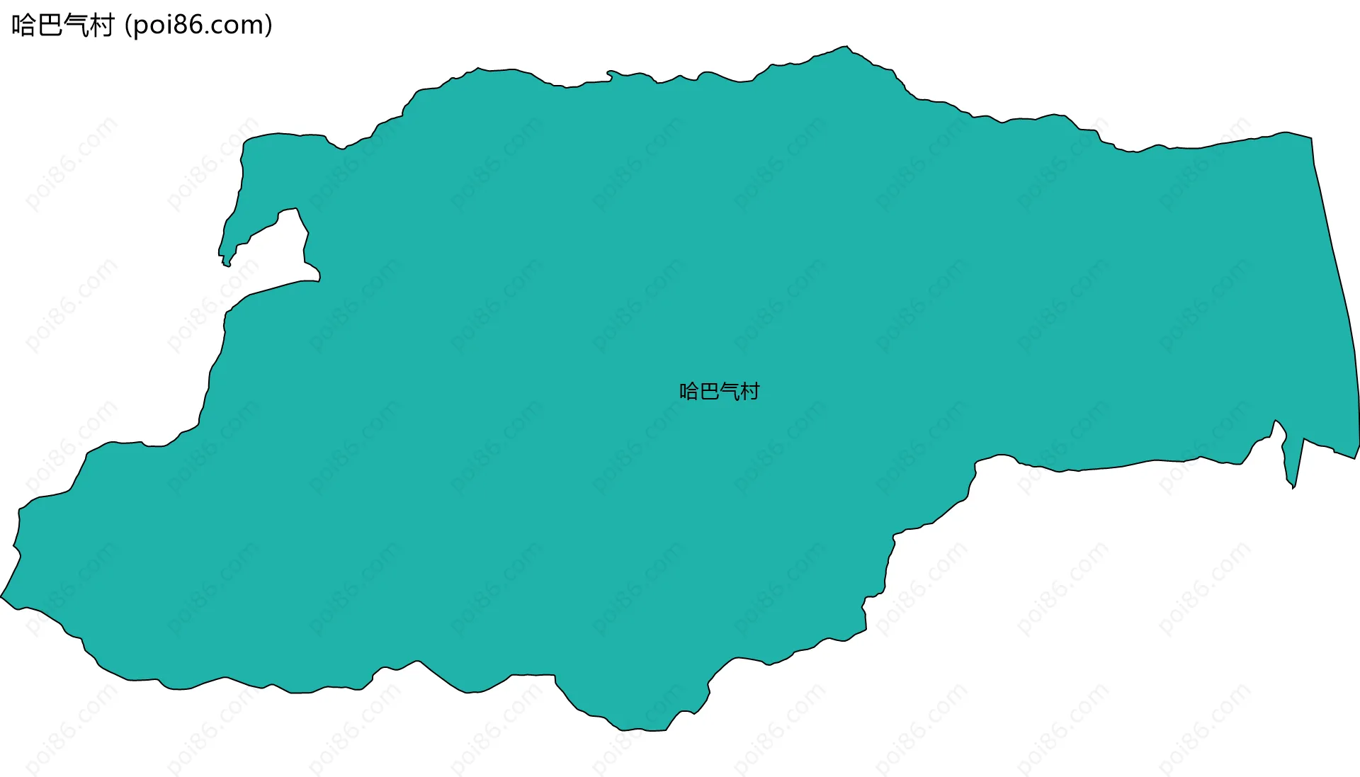 哈巴气村边界地图