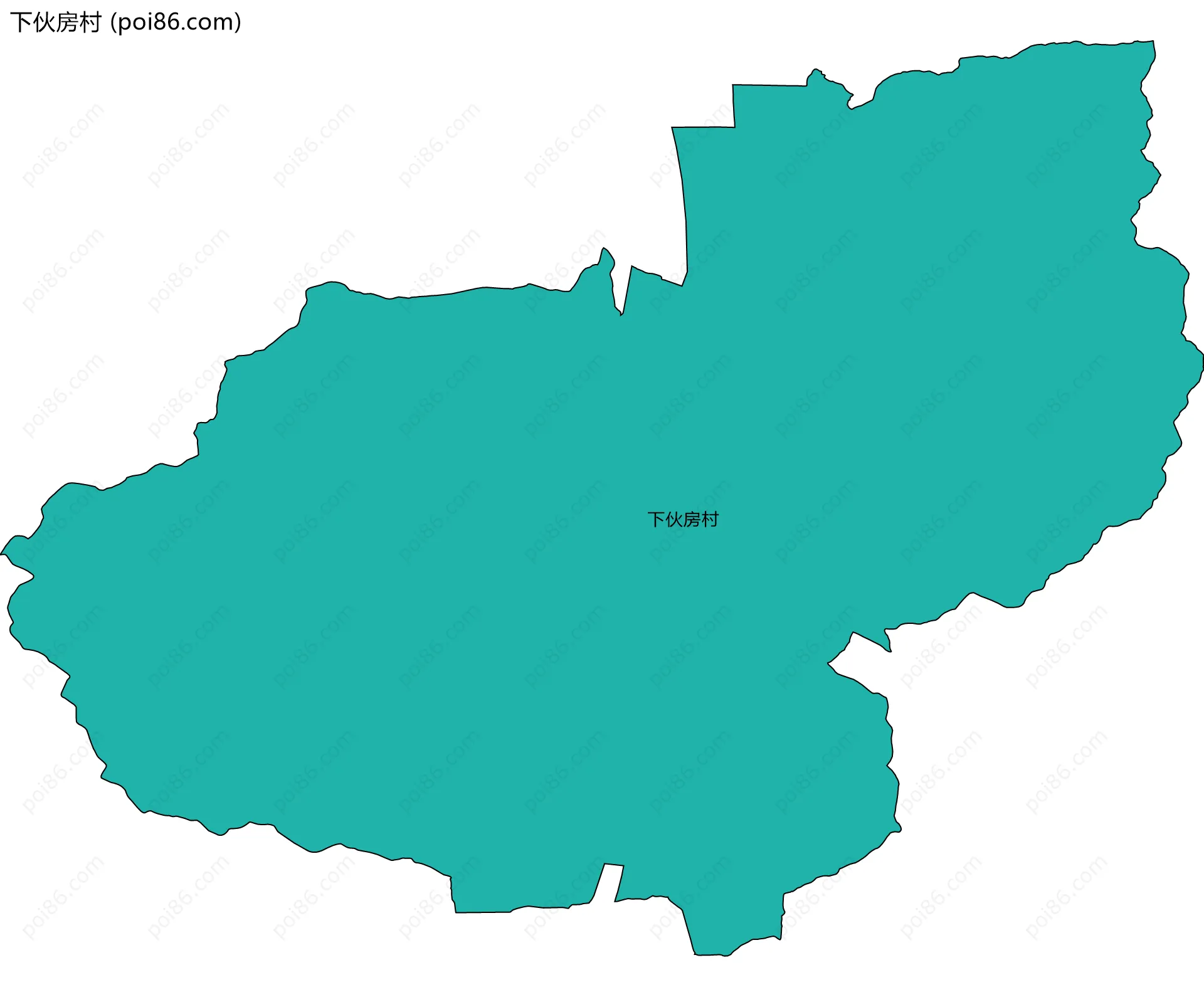 下伙房村边界地图
