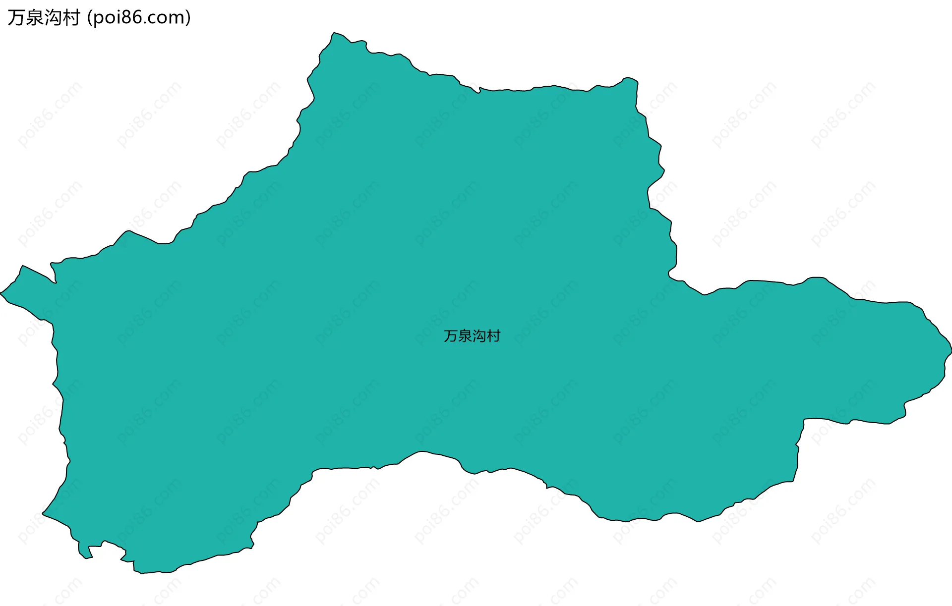 万泉沟村边界地图