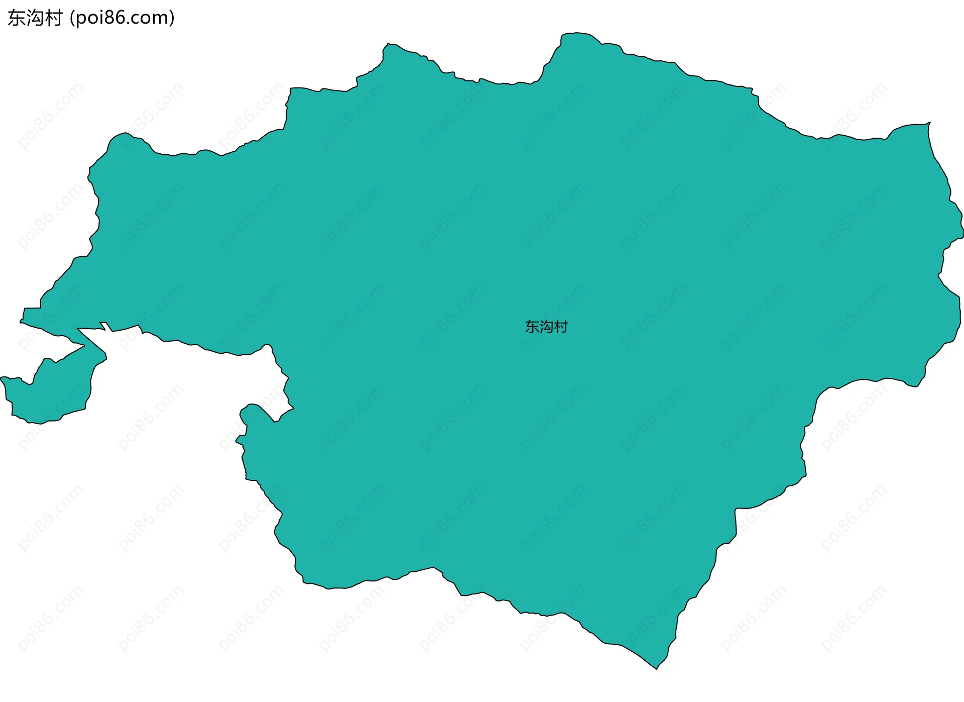 东沟村边界地图
