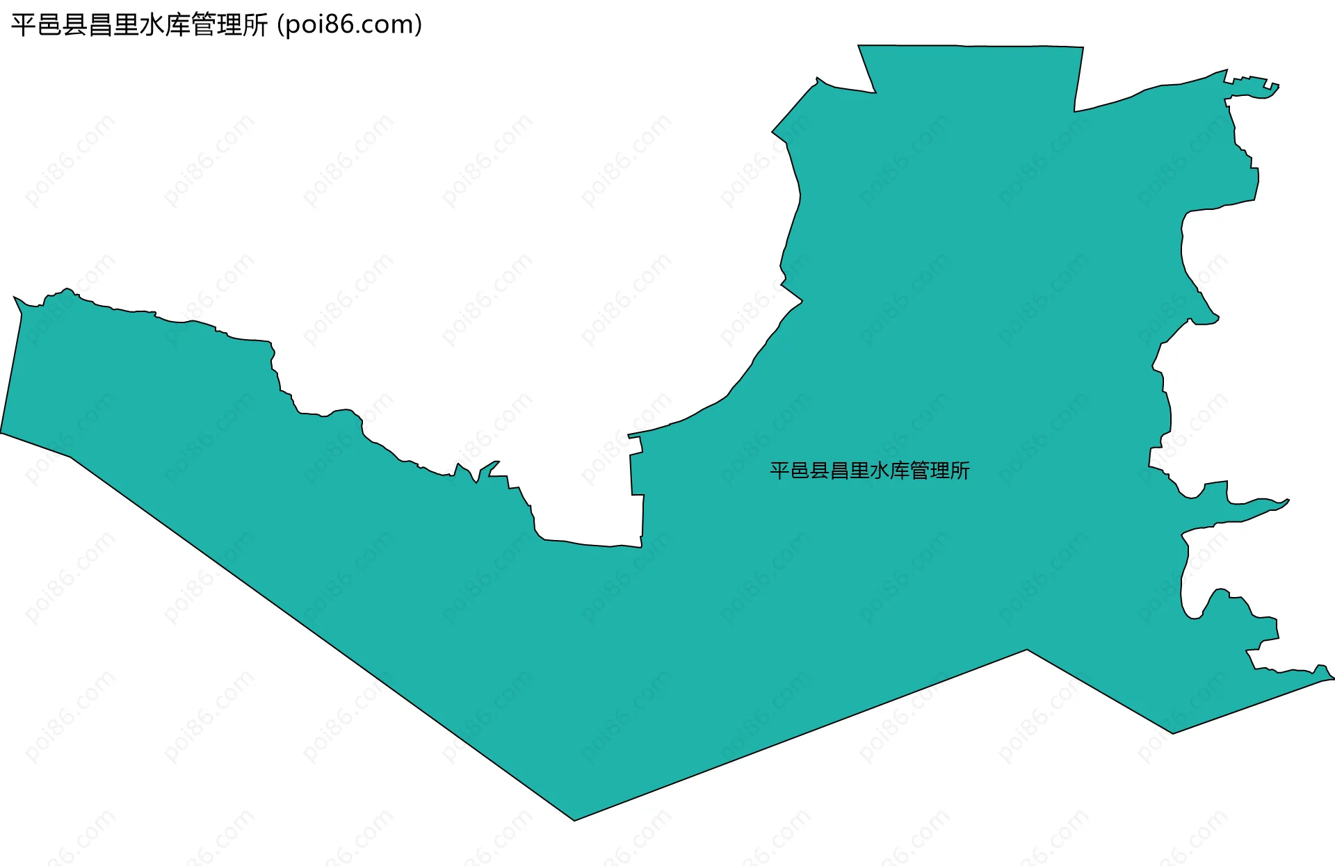 平邑县昌里水库管理所边界地图