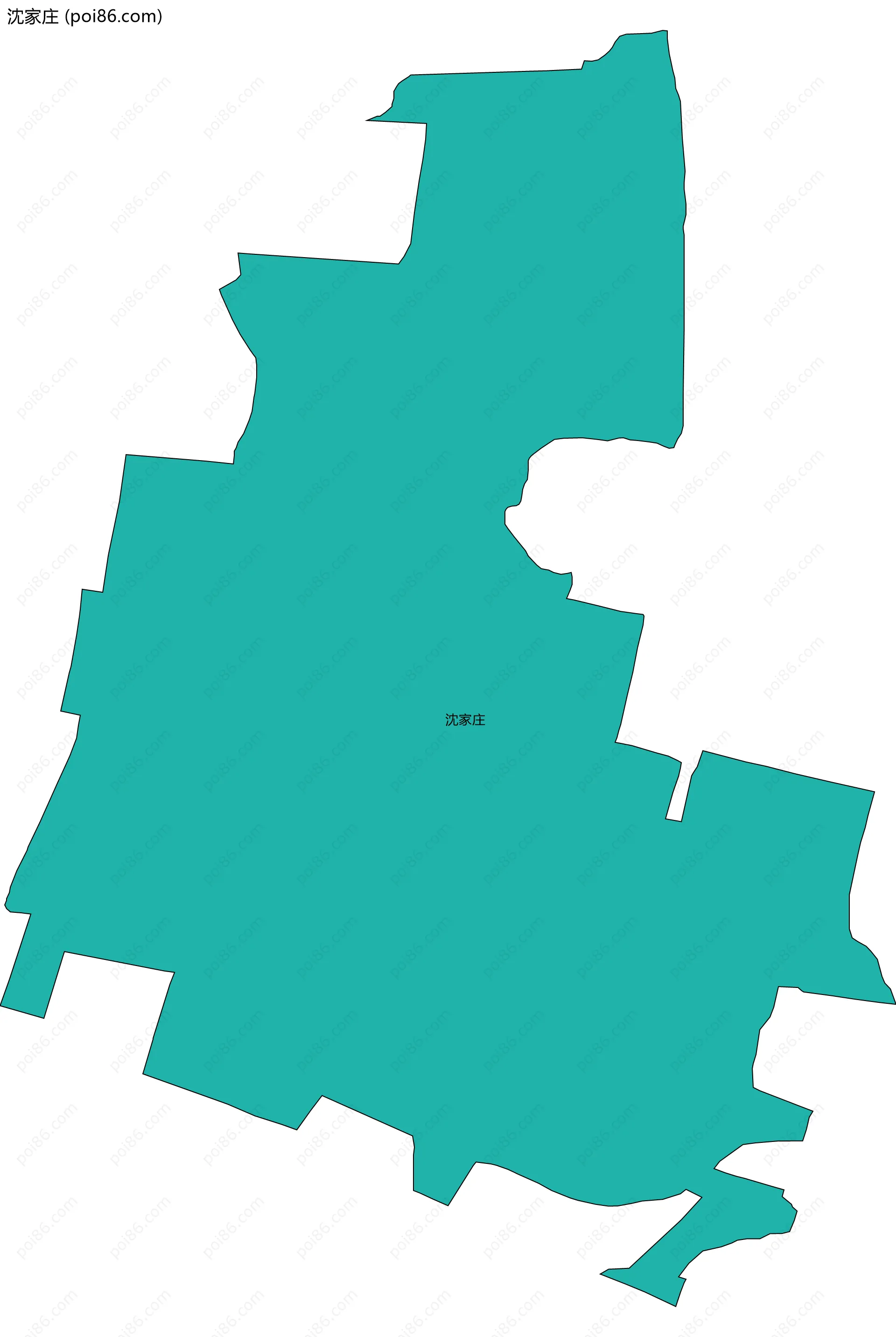 沈家庄边界地图