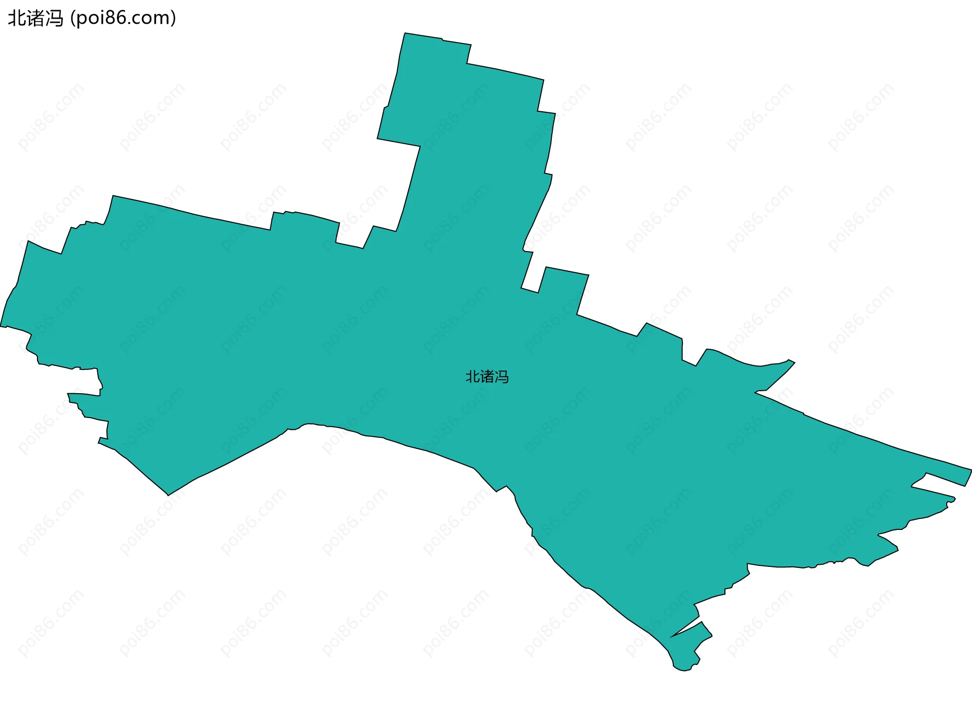 北诸冯边界地图