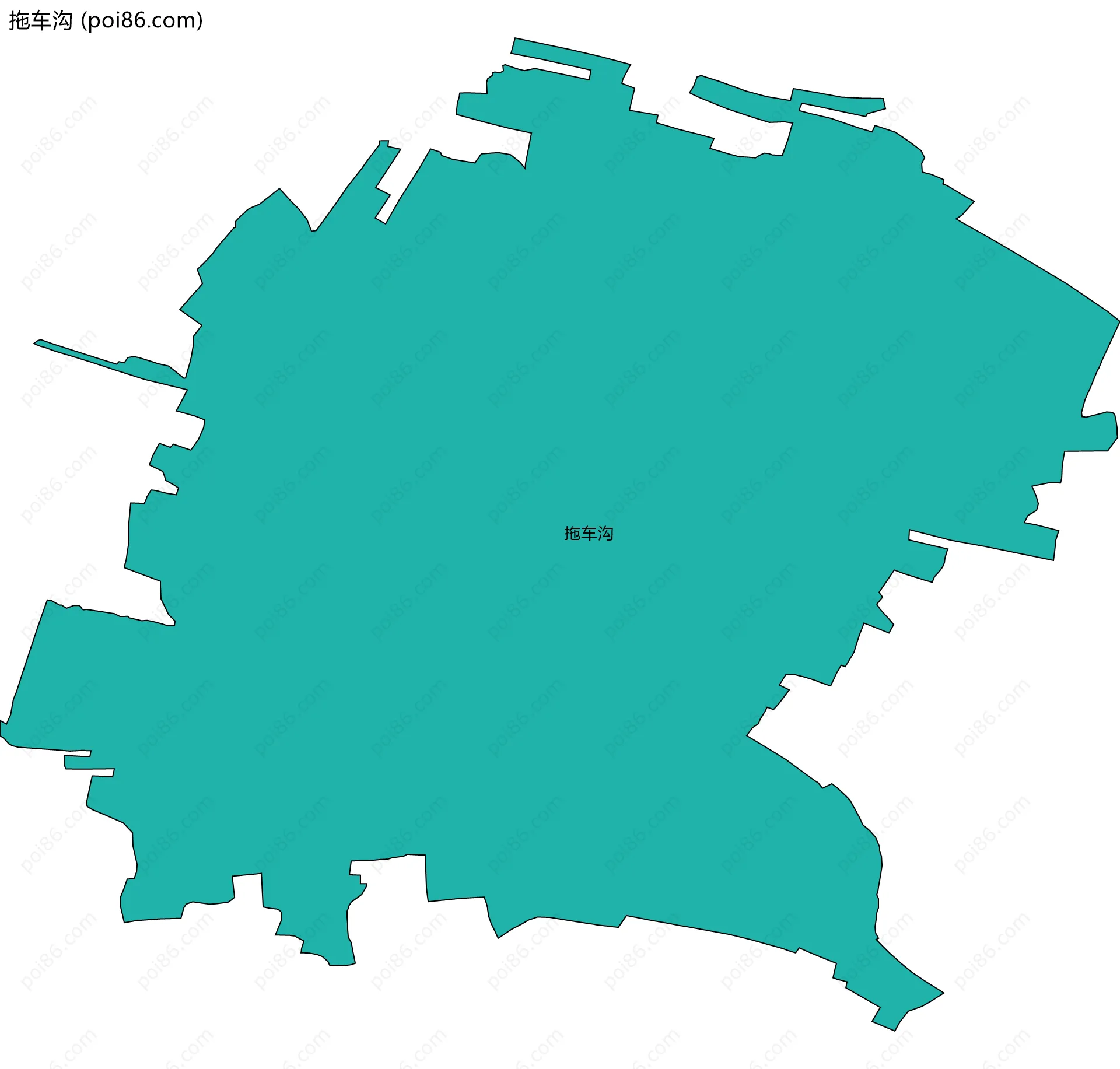 拖车沟边界地图