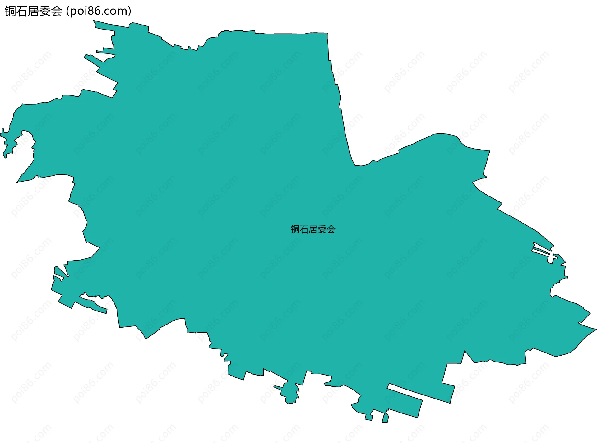 铜石居委会边界地图