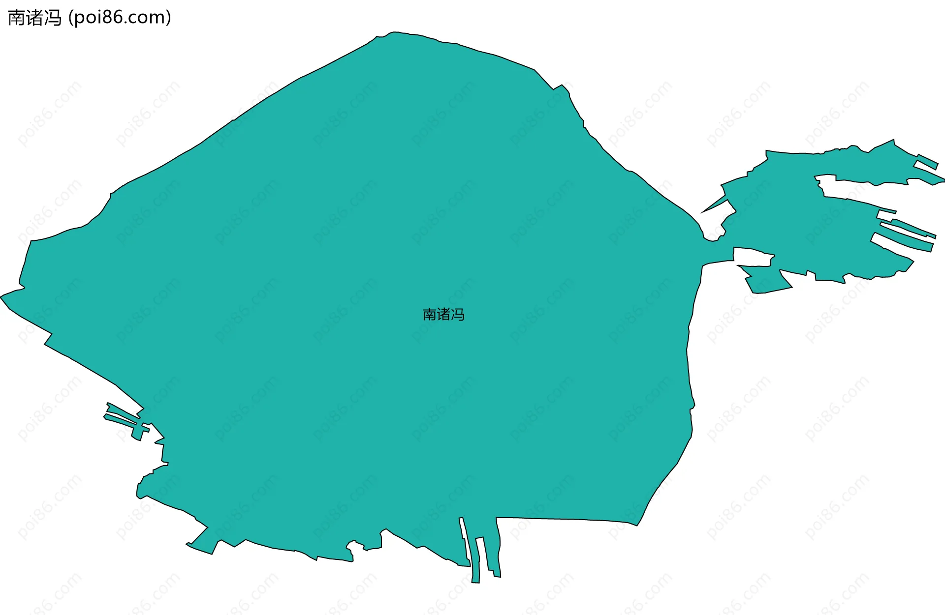南诸冯边界地图