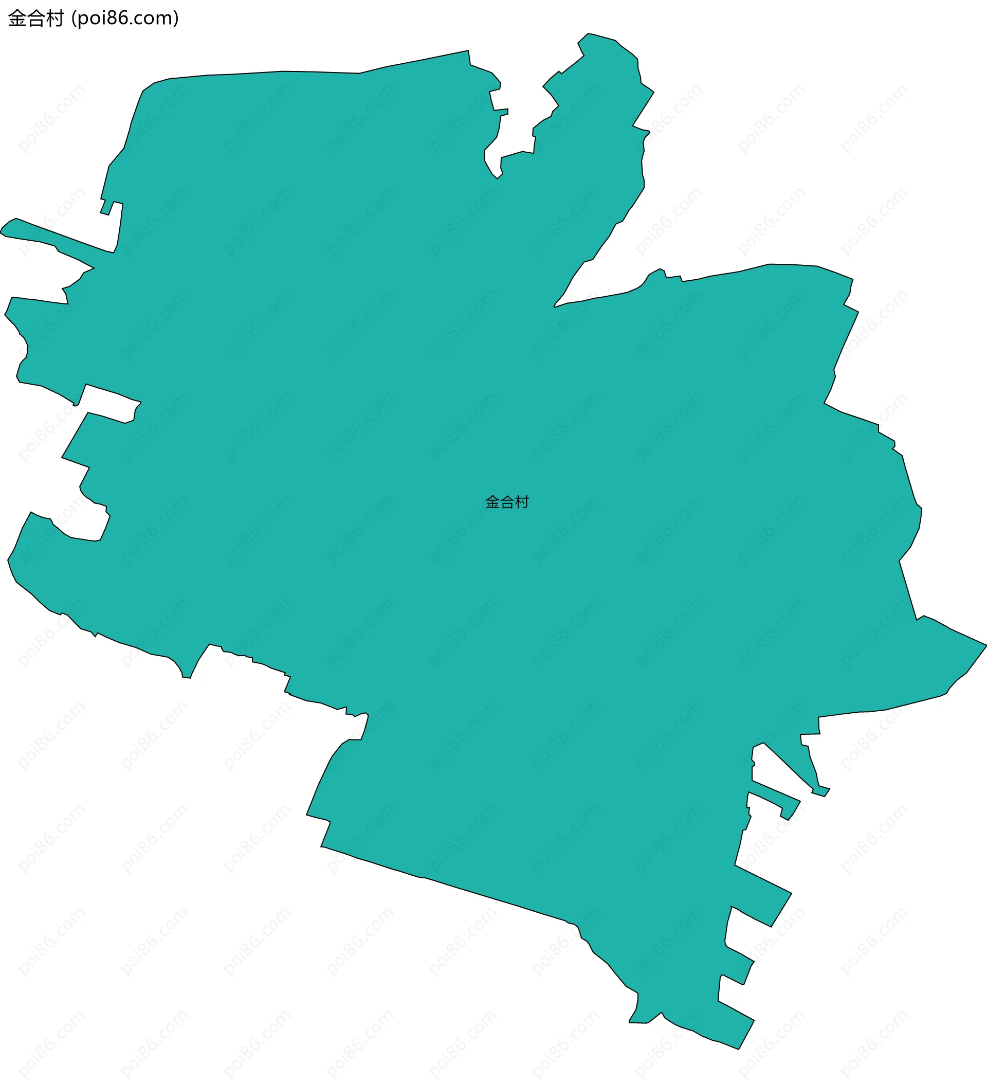 金合村边界地图