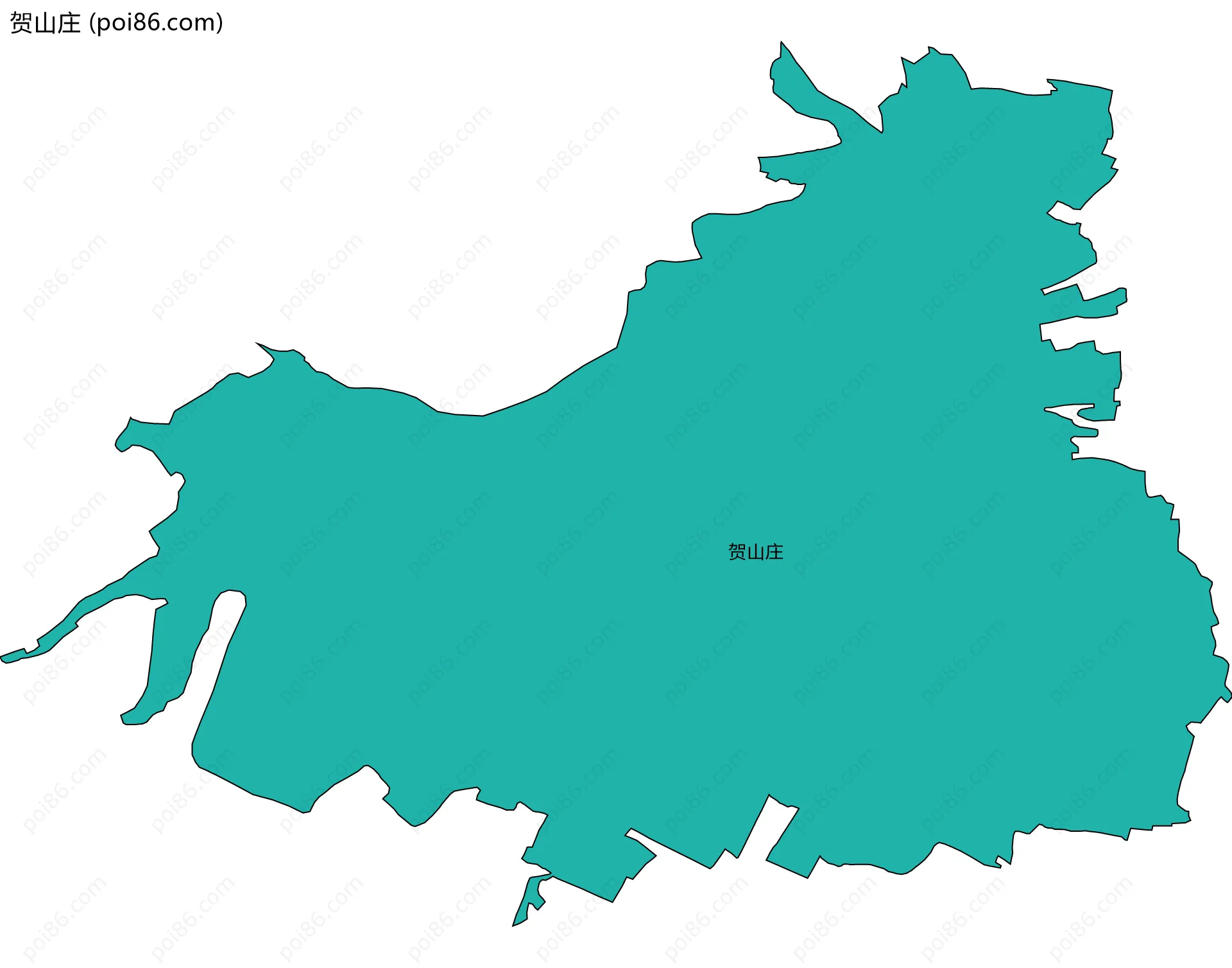贺山庄边界地图
