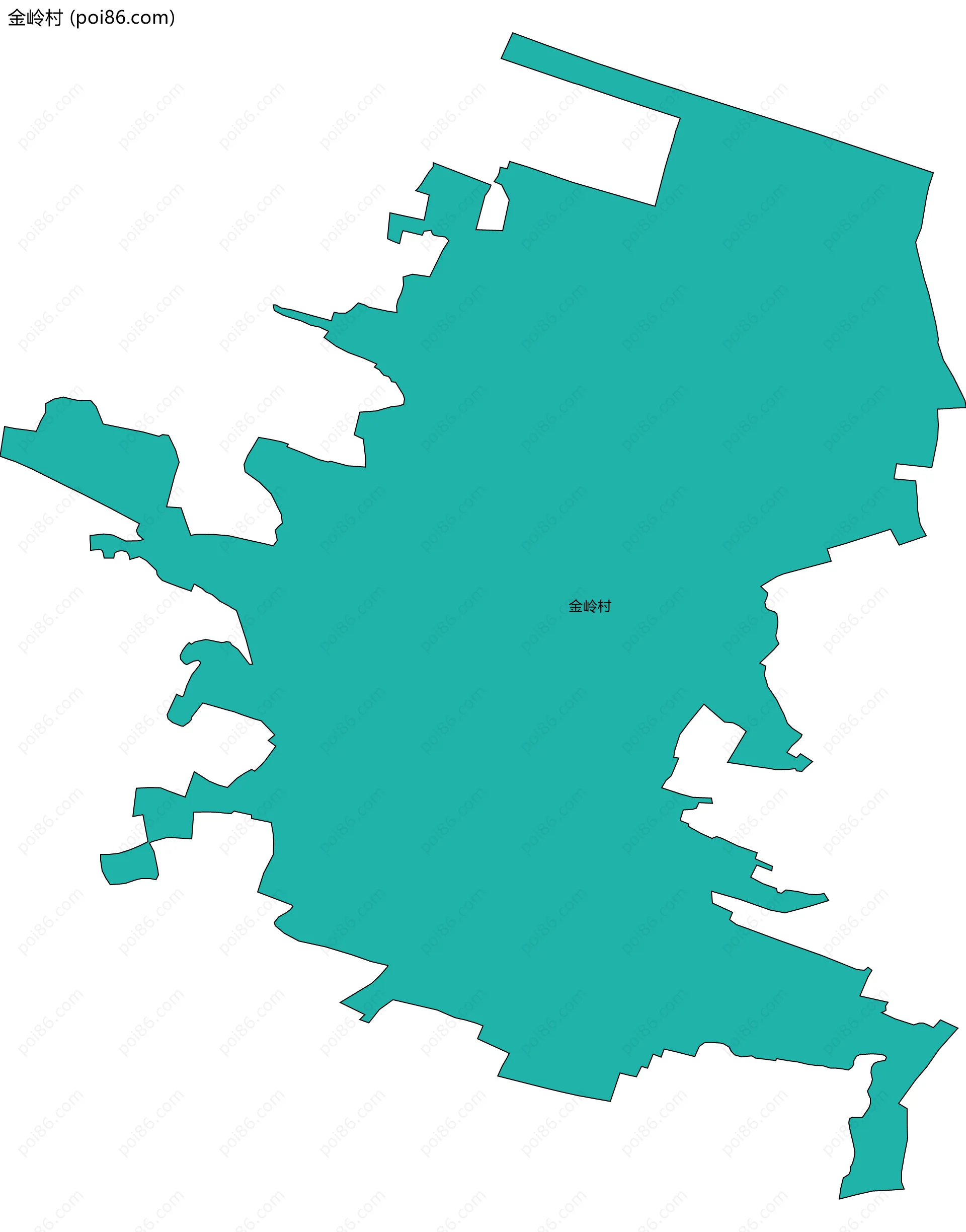 金岭村边界地图