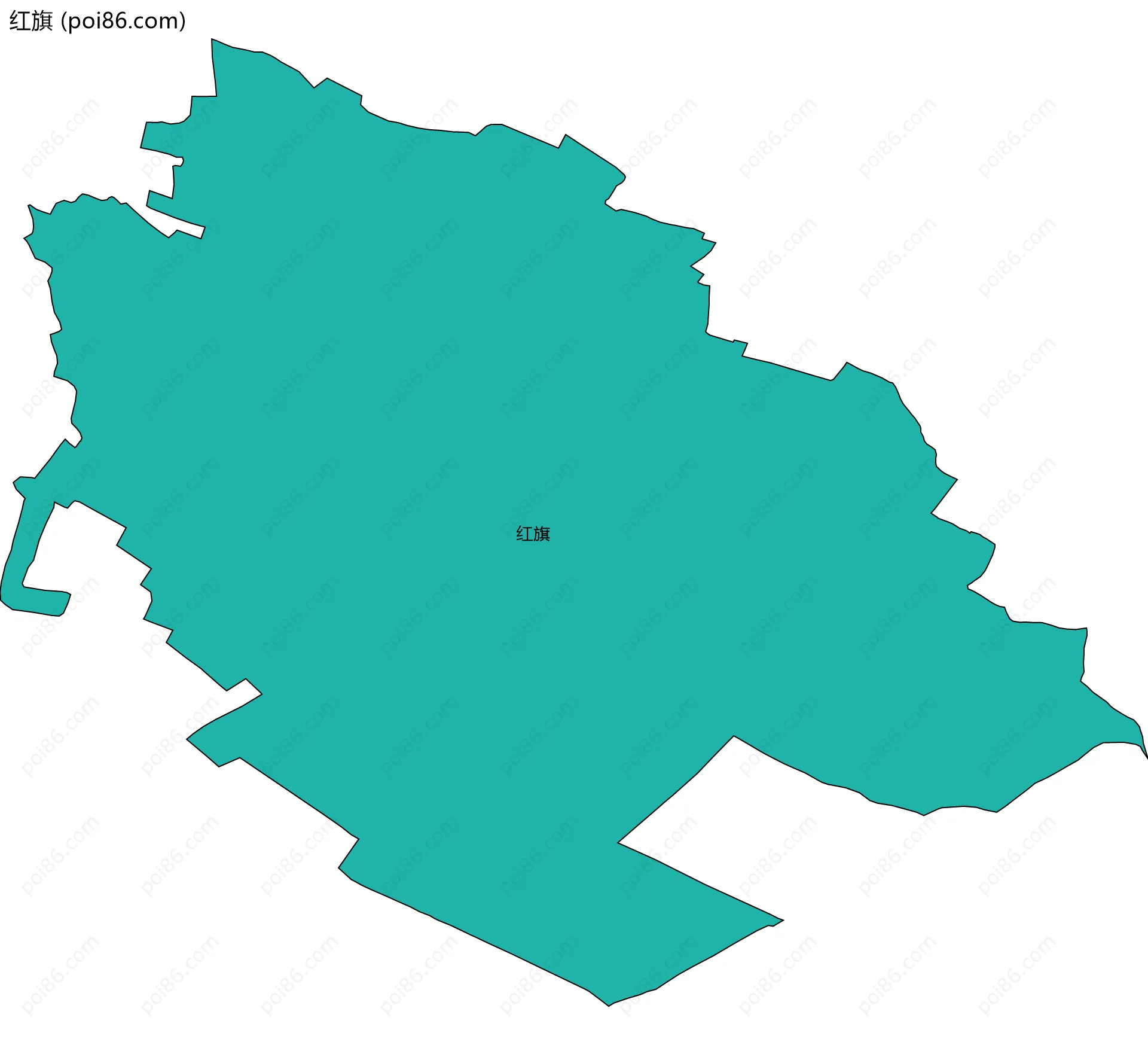 红旗边界地图