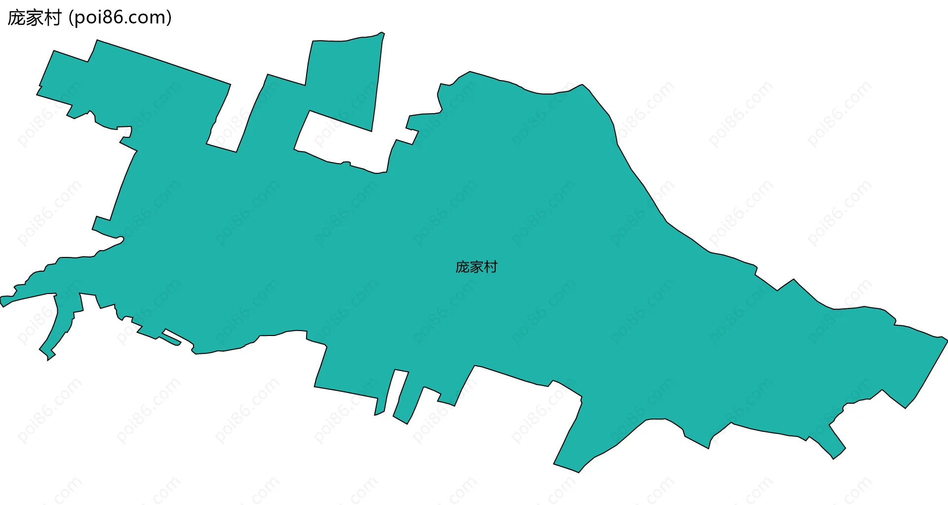 庞家村边界地图