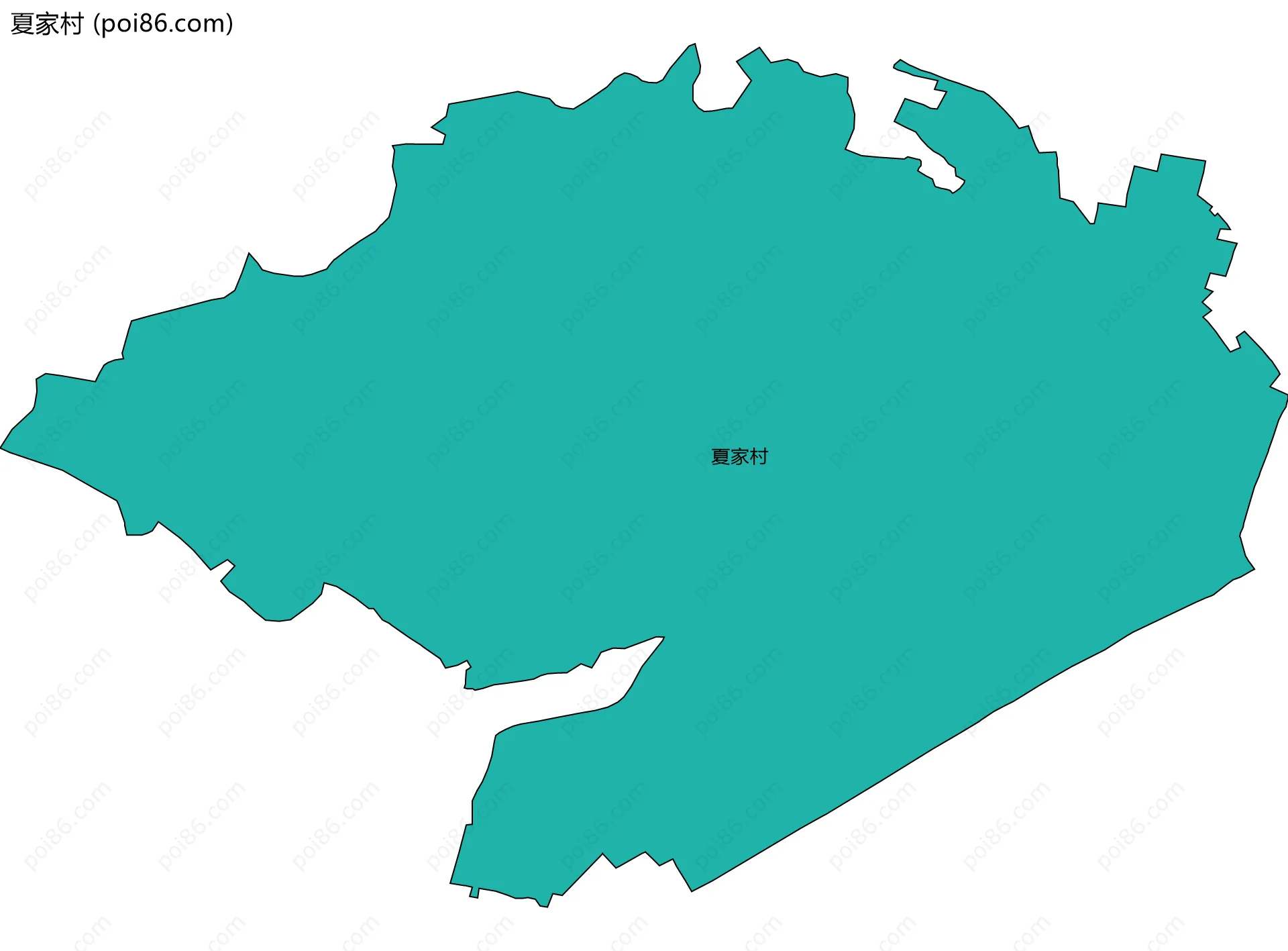 夏家村边界地图