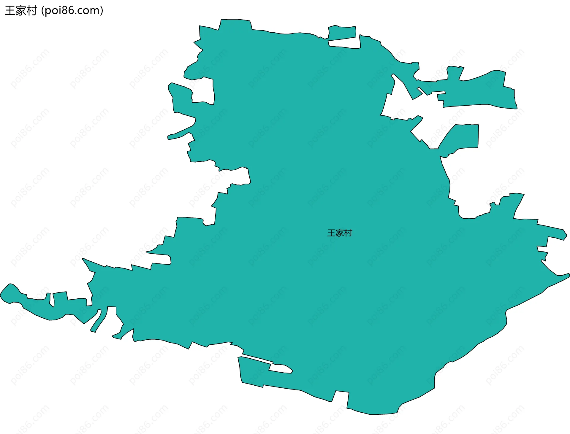 王家村边界地图