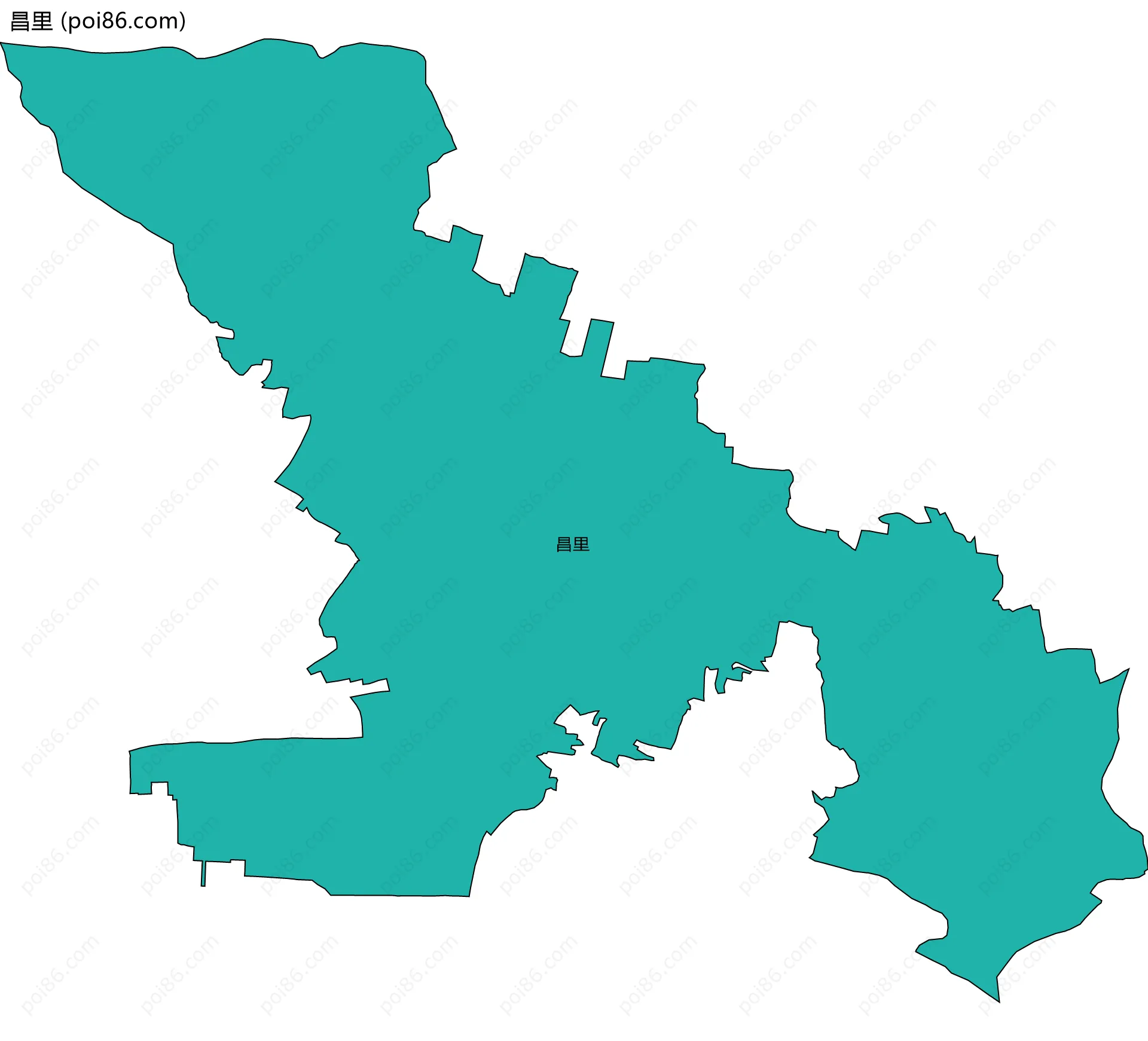 昌里边界地图