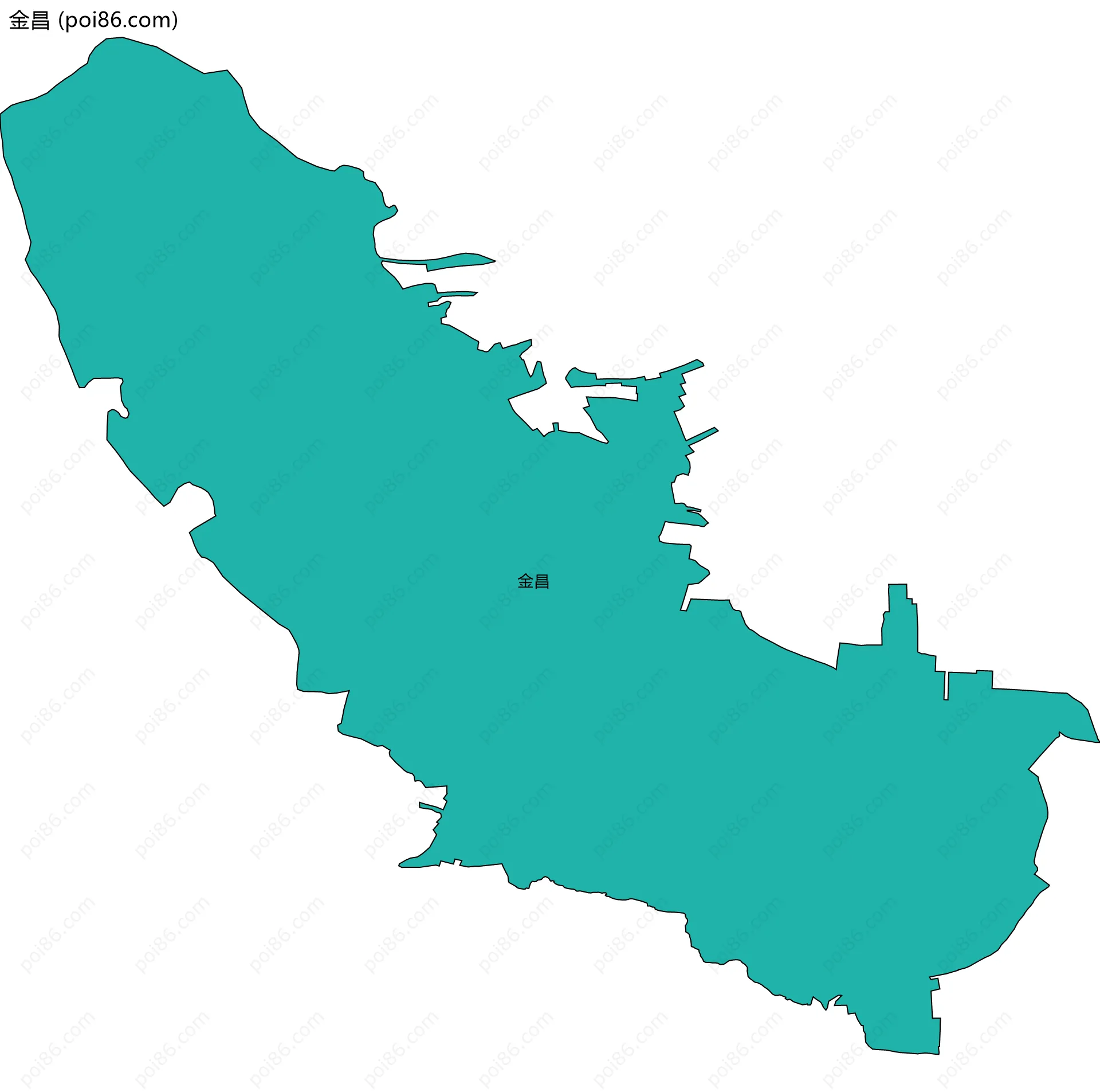 金昌边界地图