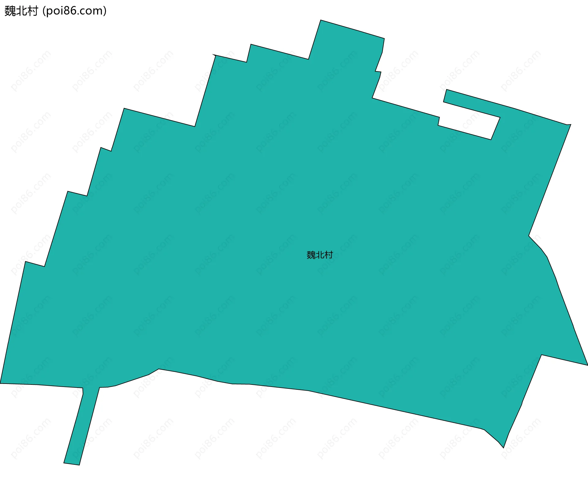 魏北村边界地图