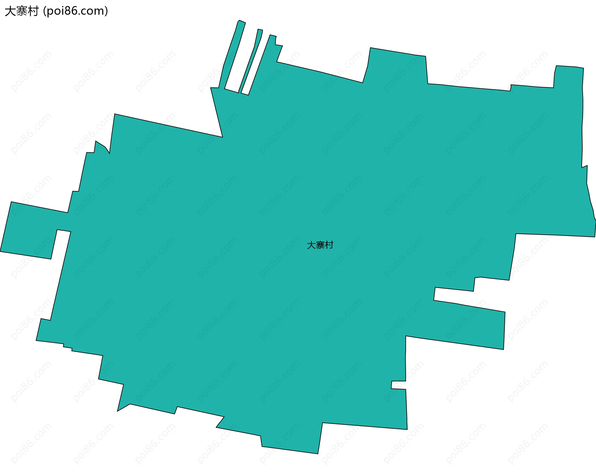 大寨村边界地图