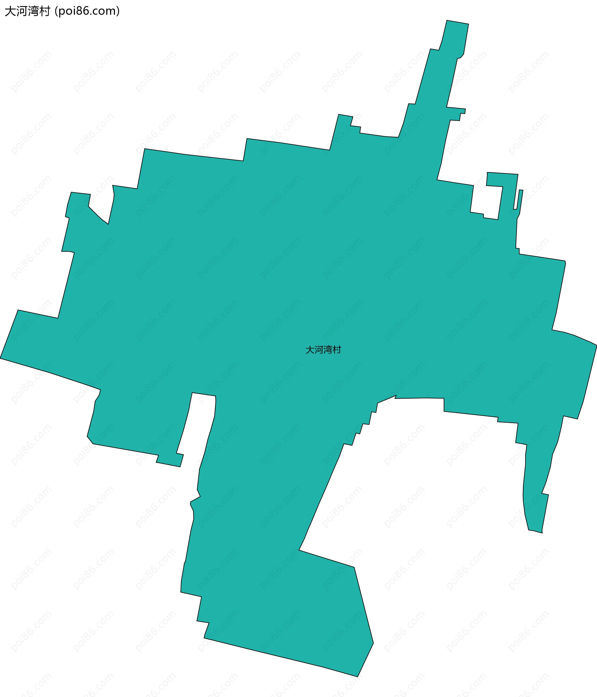 大河湾村边界地图