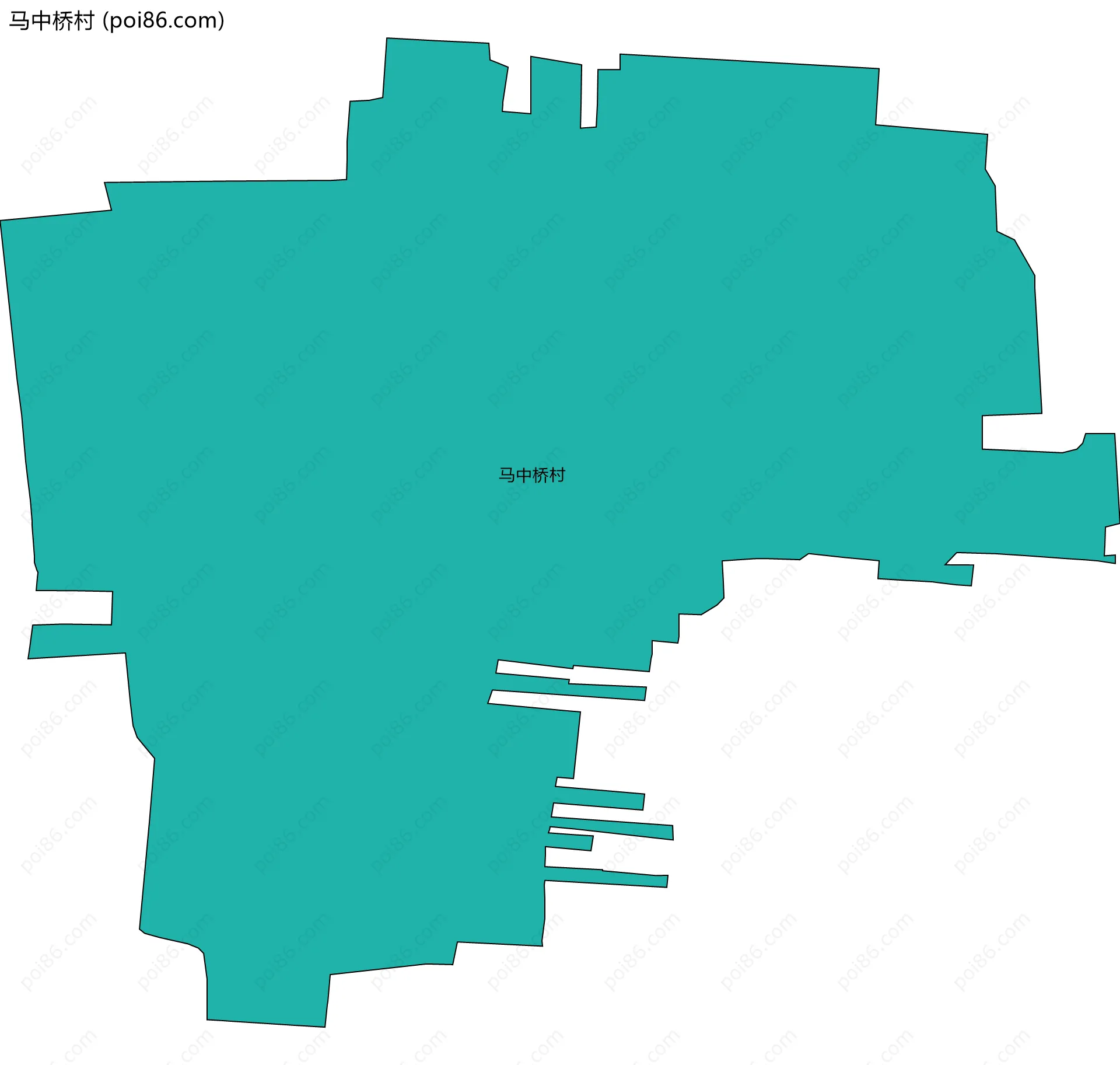马中桥村边界地图