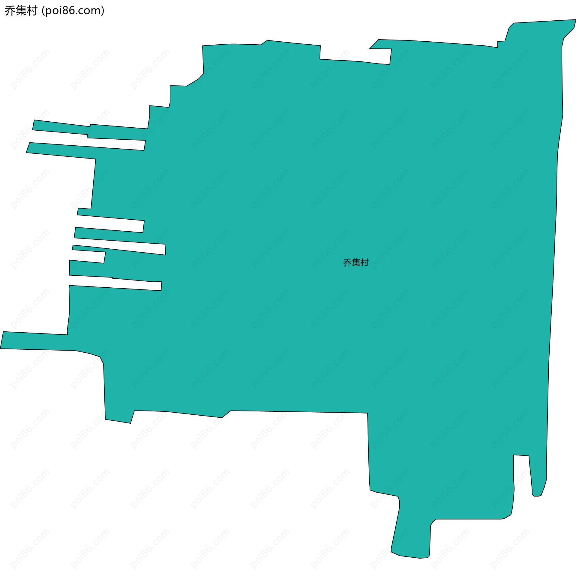 乔集村边界地图