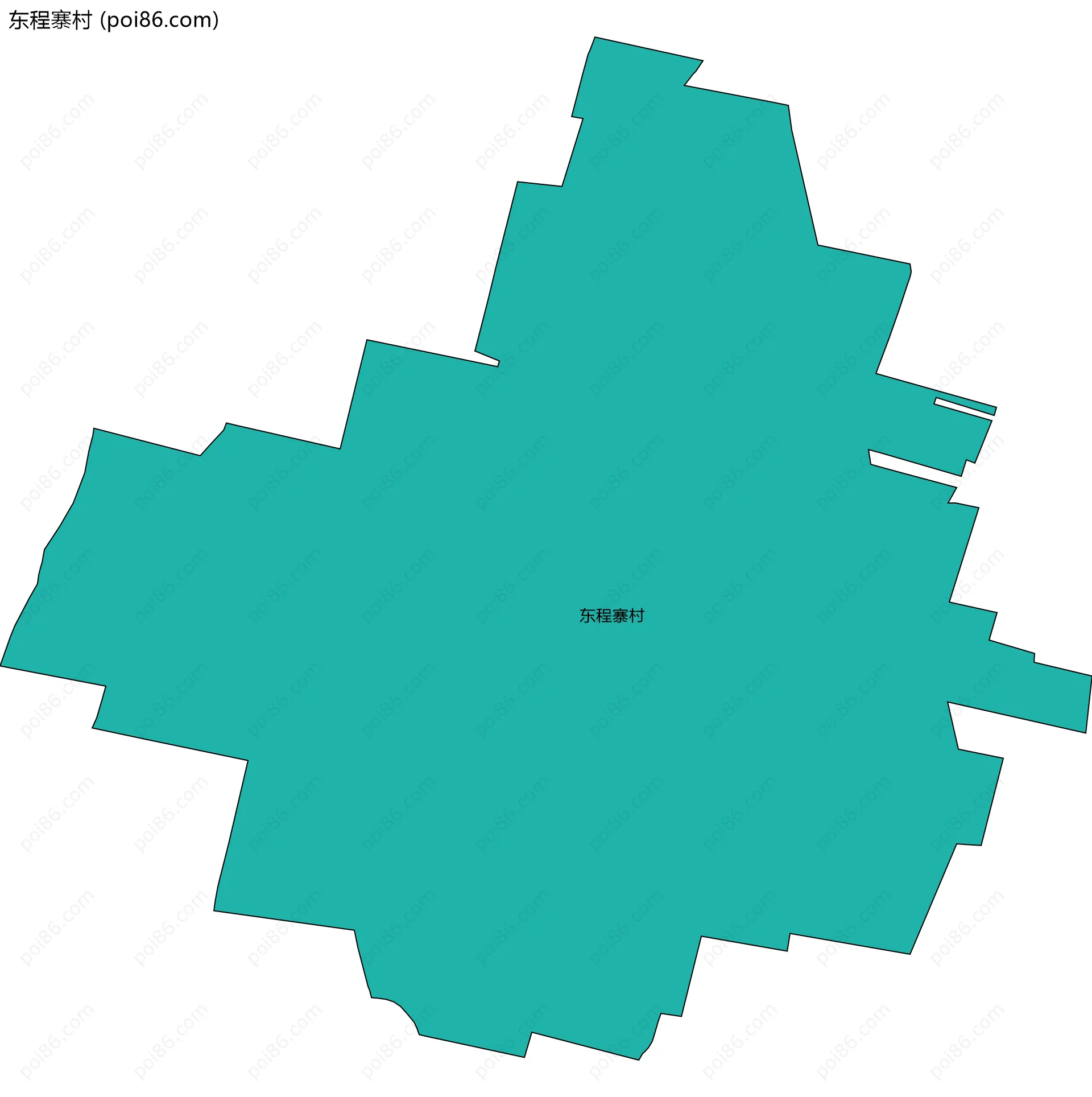 东程寨村边界地图