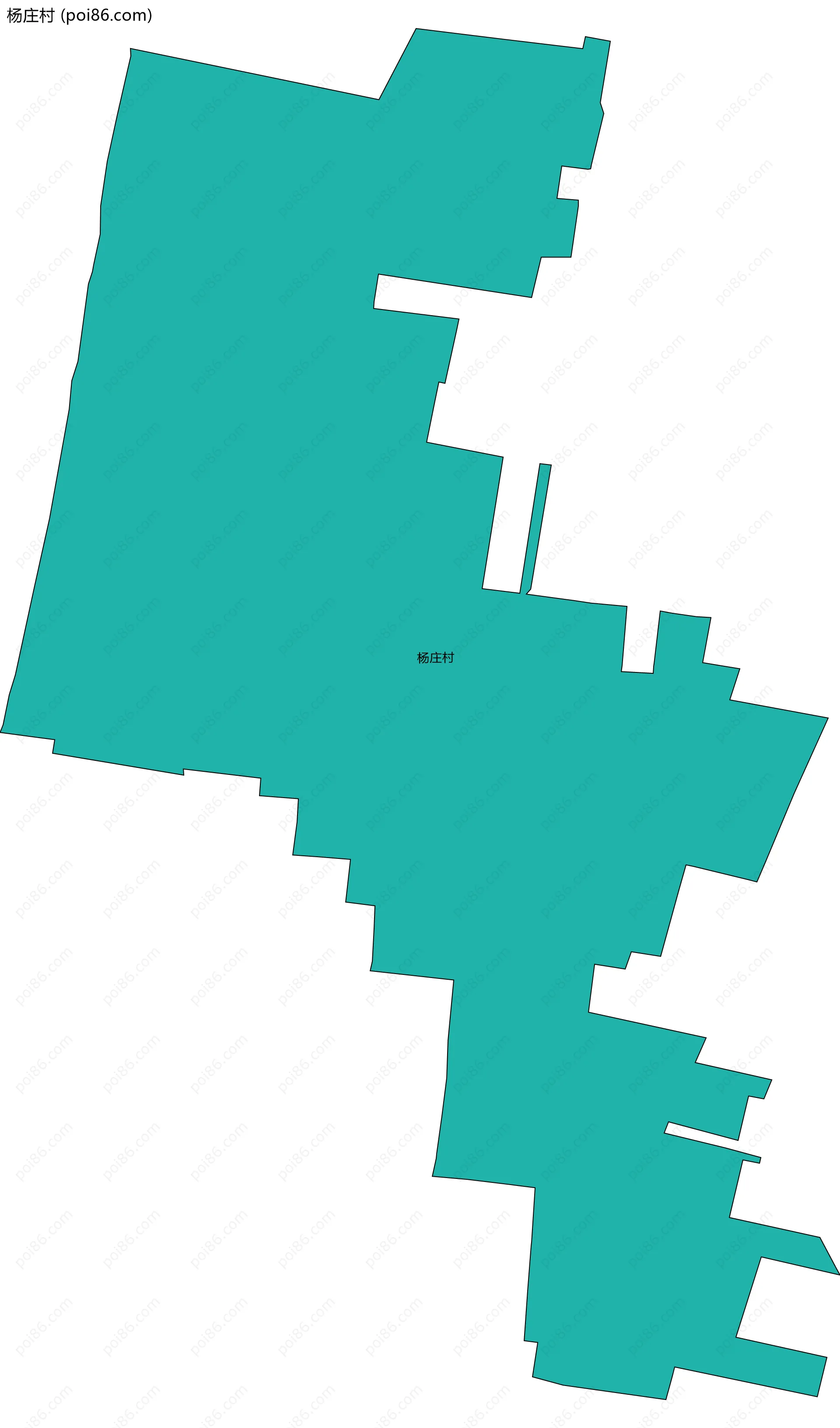 杨庄村边界地图