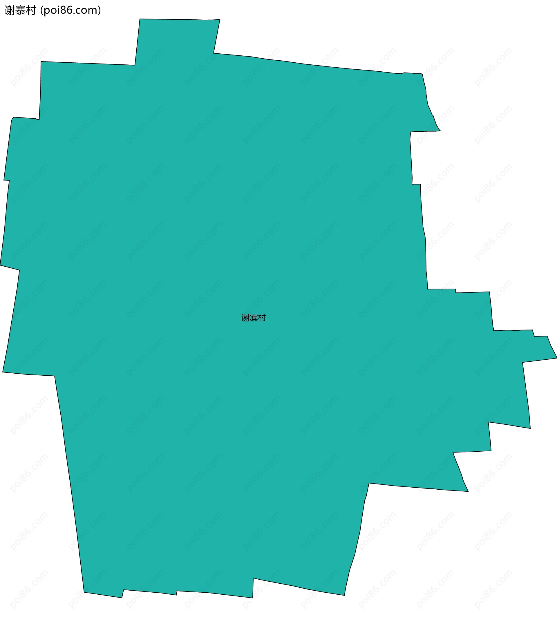 谢寨村边界地图