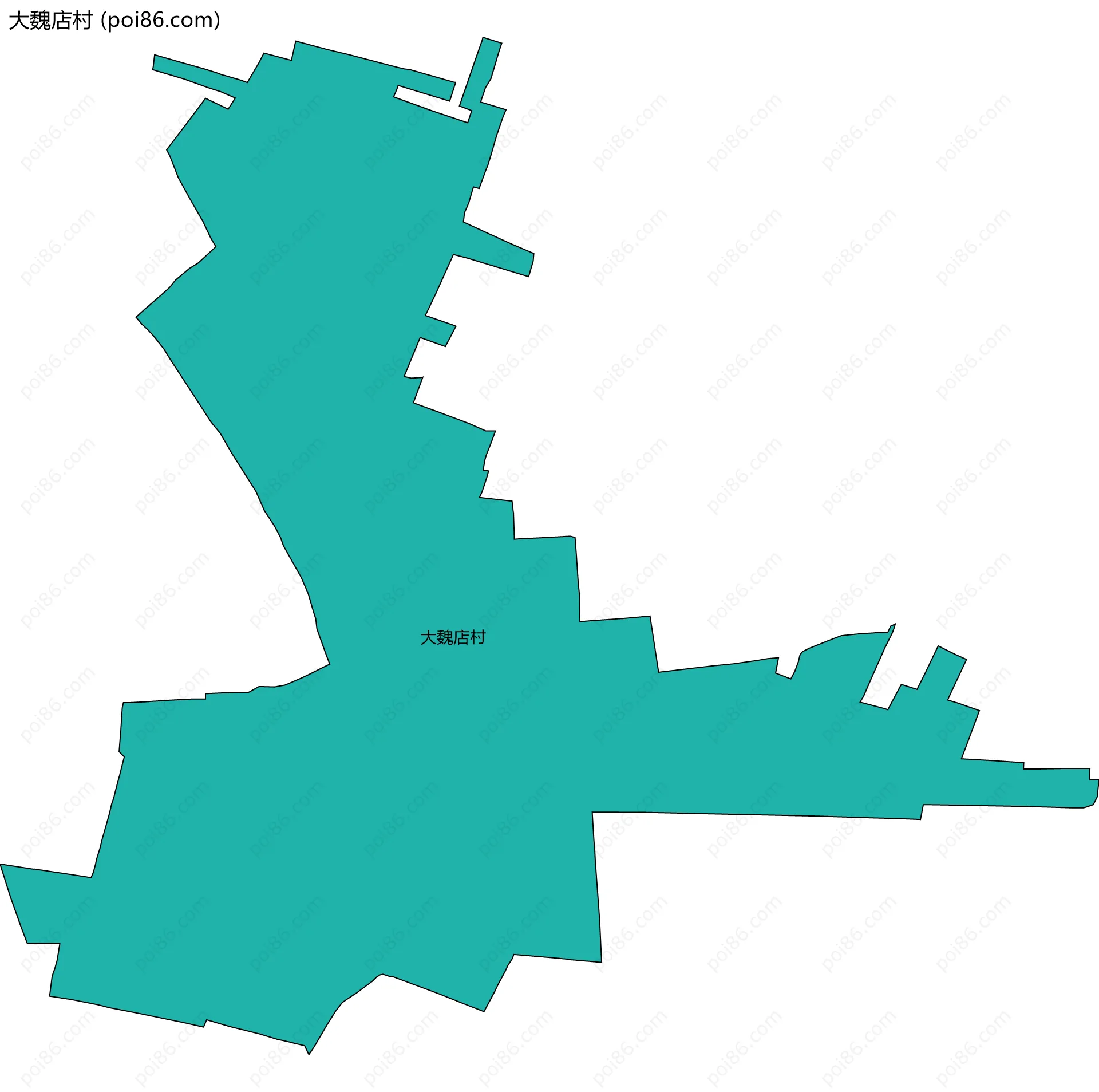 大魏店村边界地图