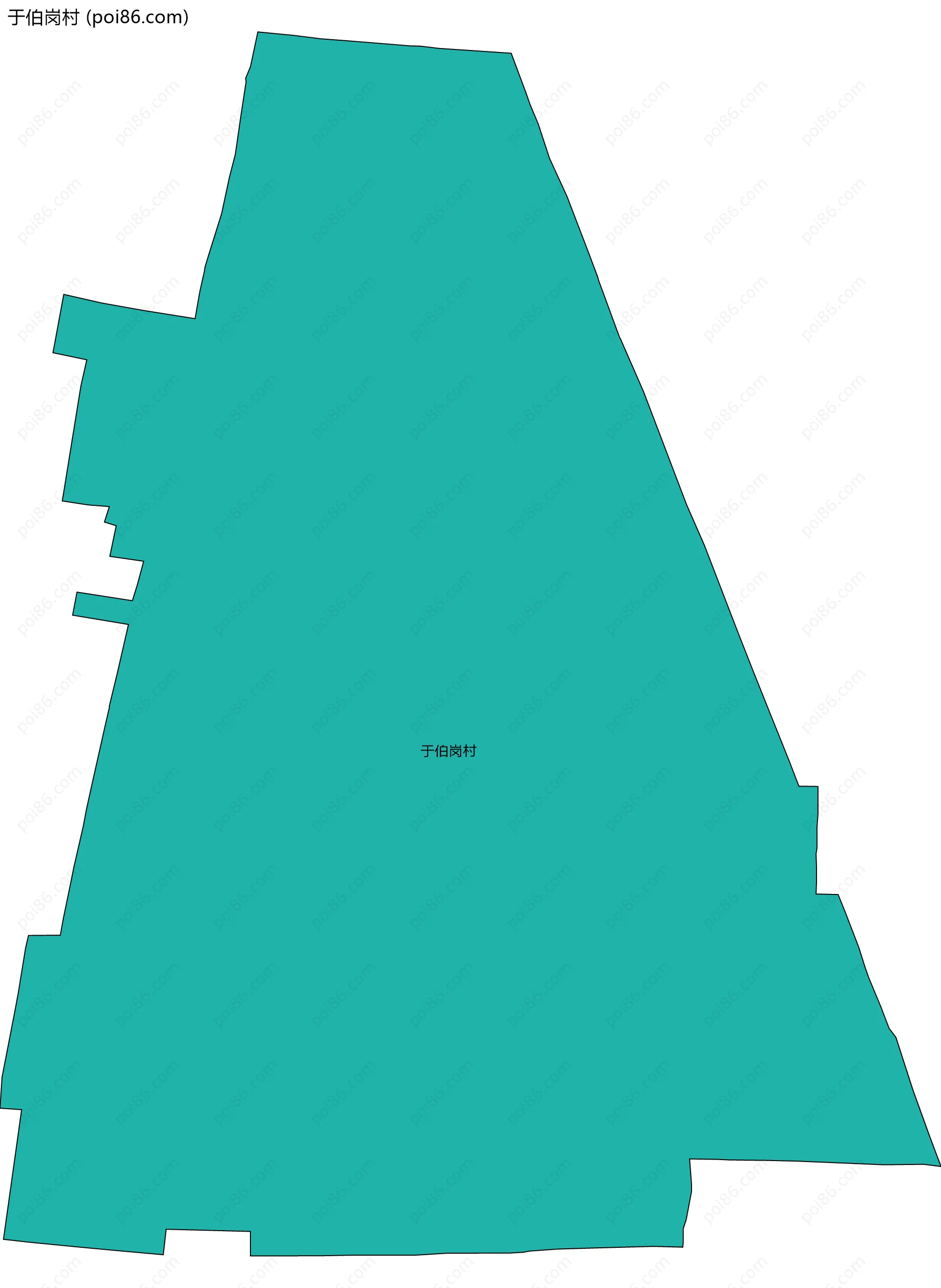 于伯岗村边界地图