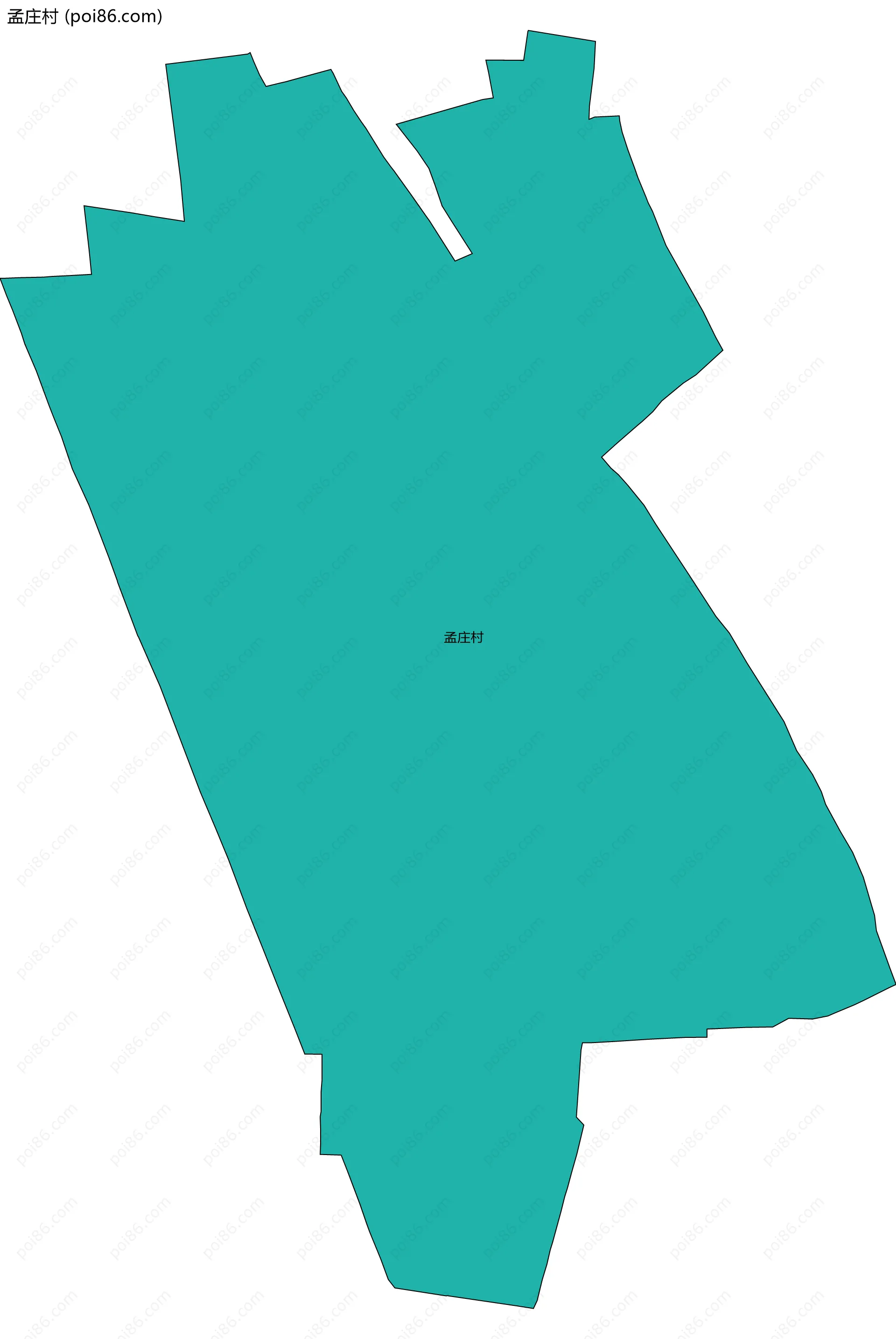 孟庄村边界地图