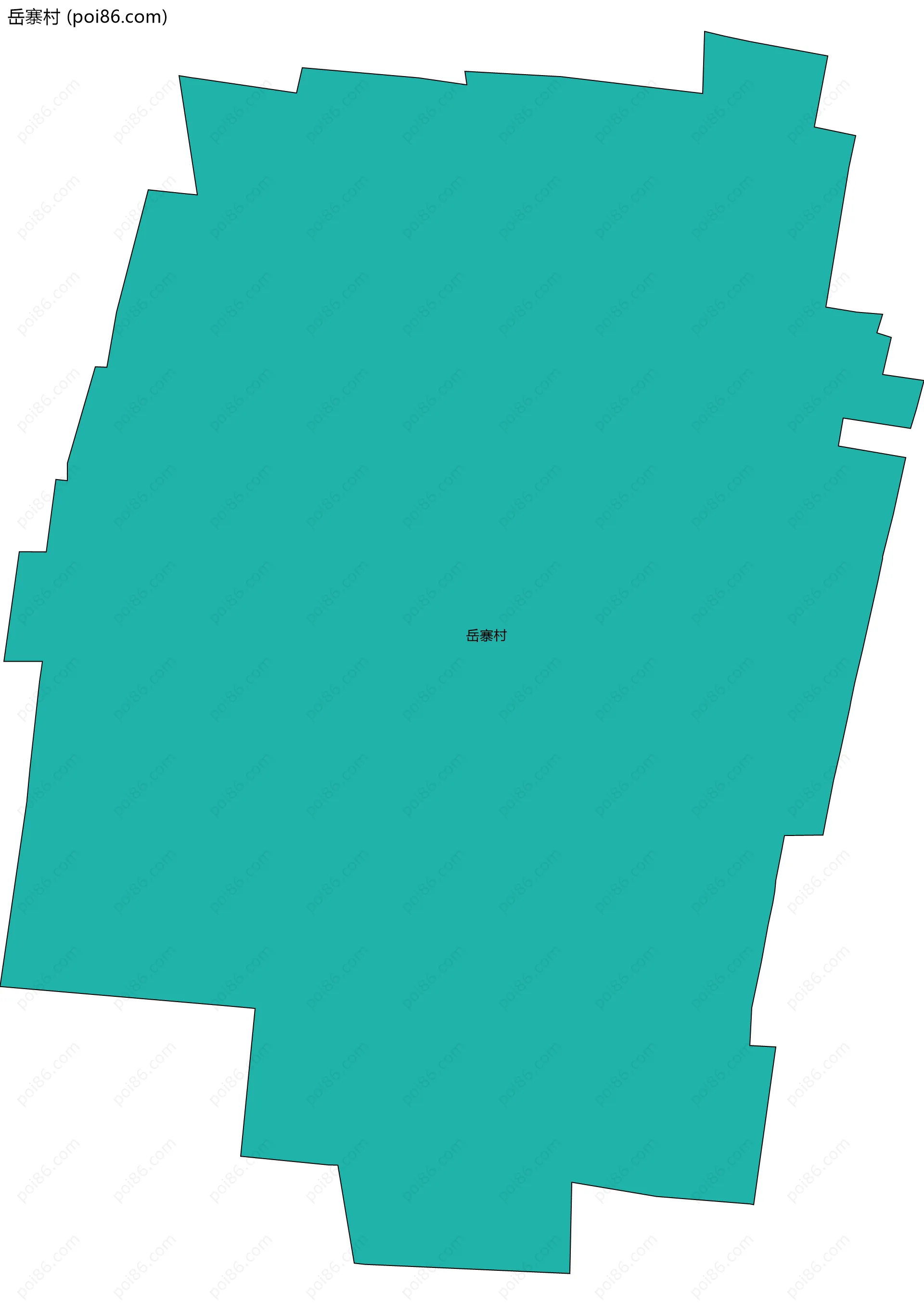 岳寨村边界地图