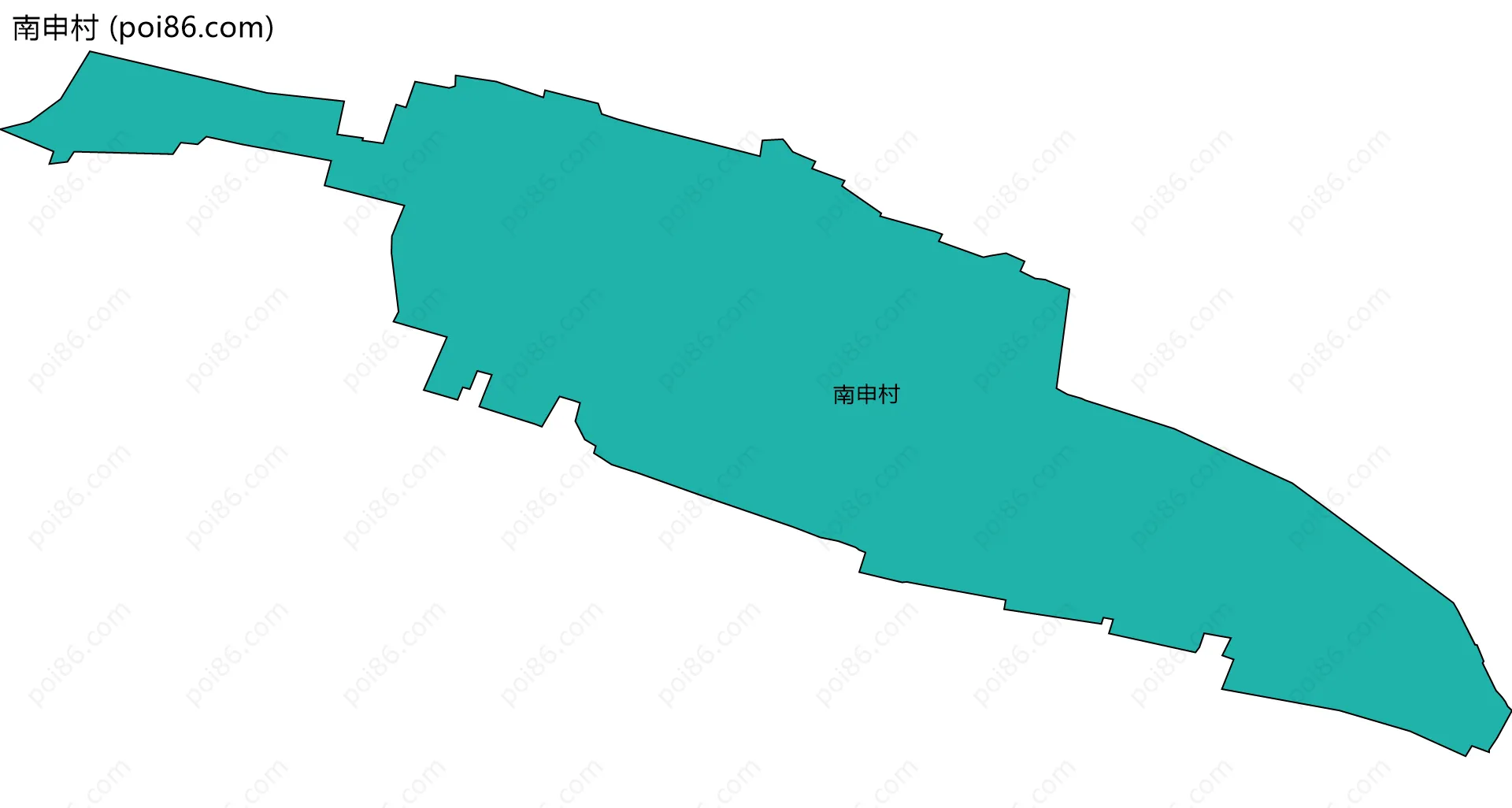 南申村边界地图