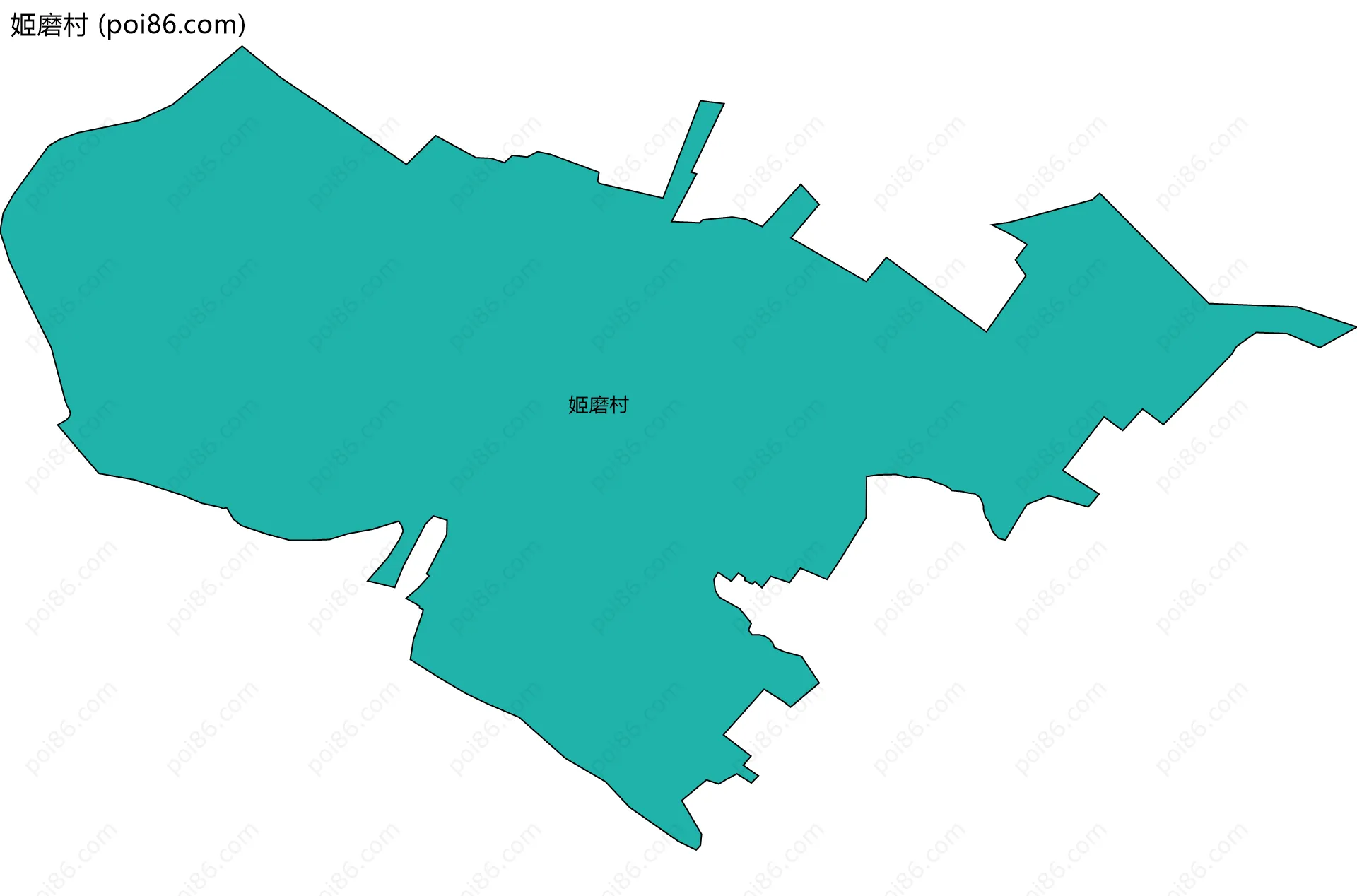 姬磨村边界地图