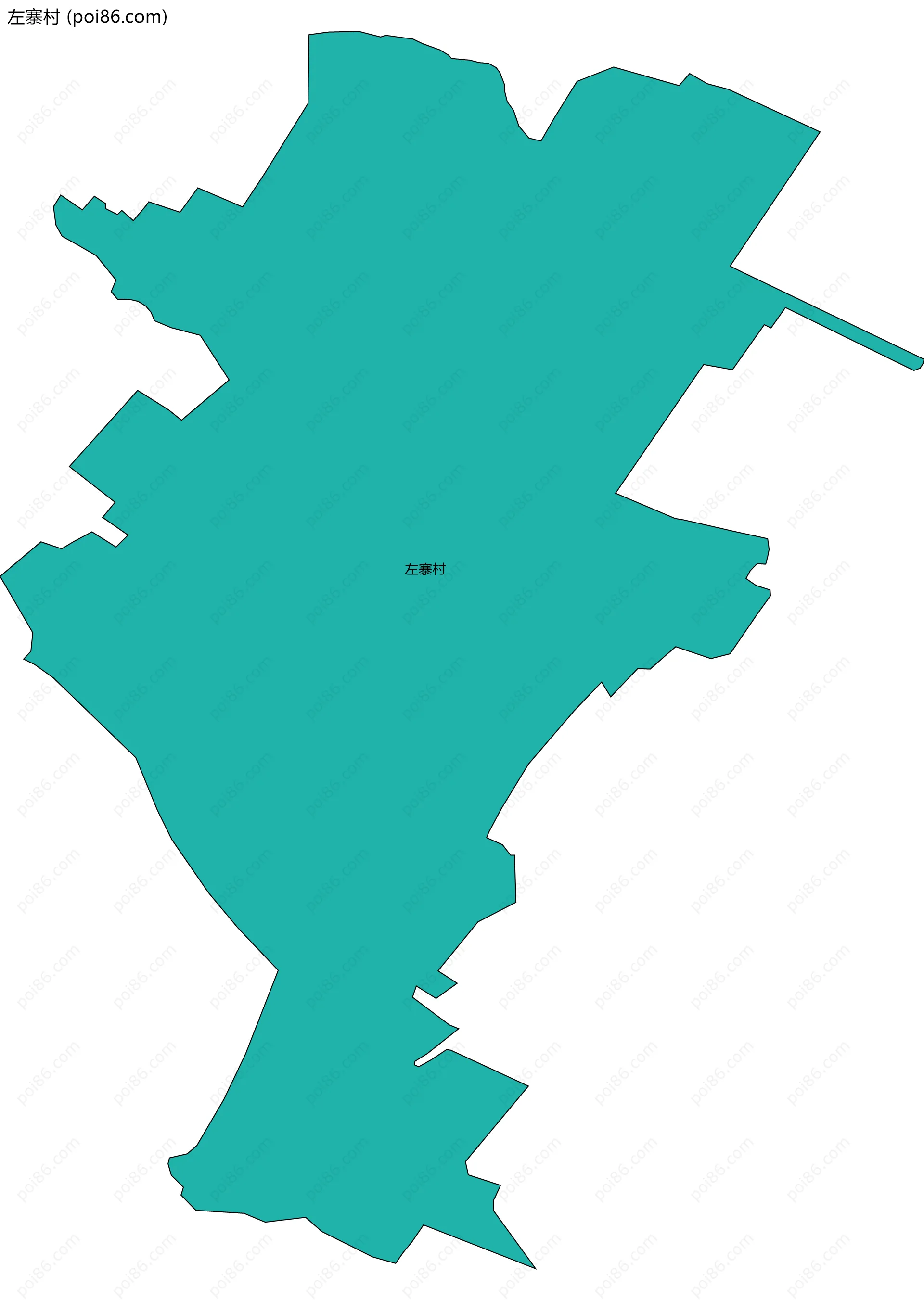 左寨村边界地图