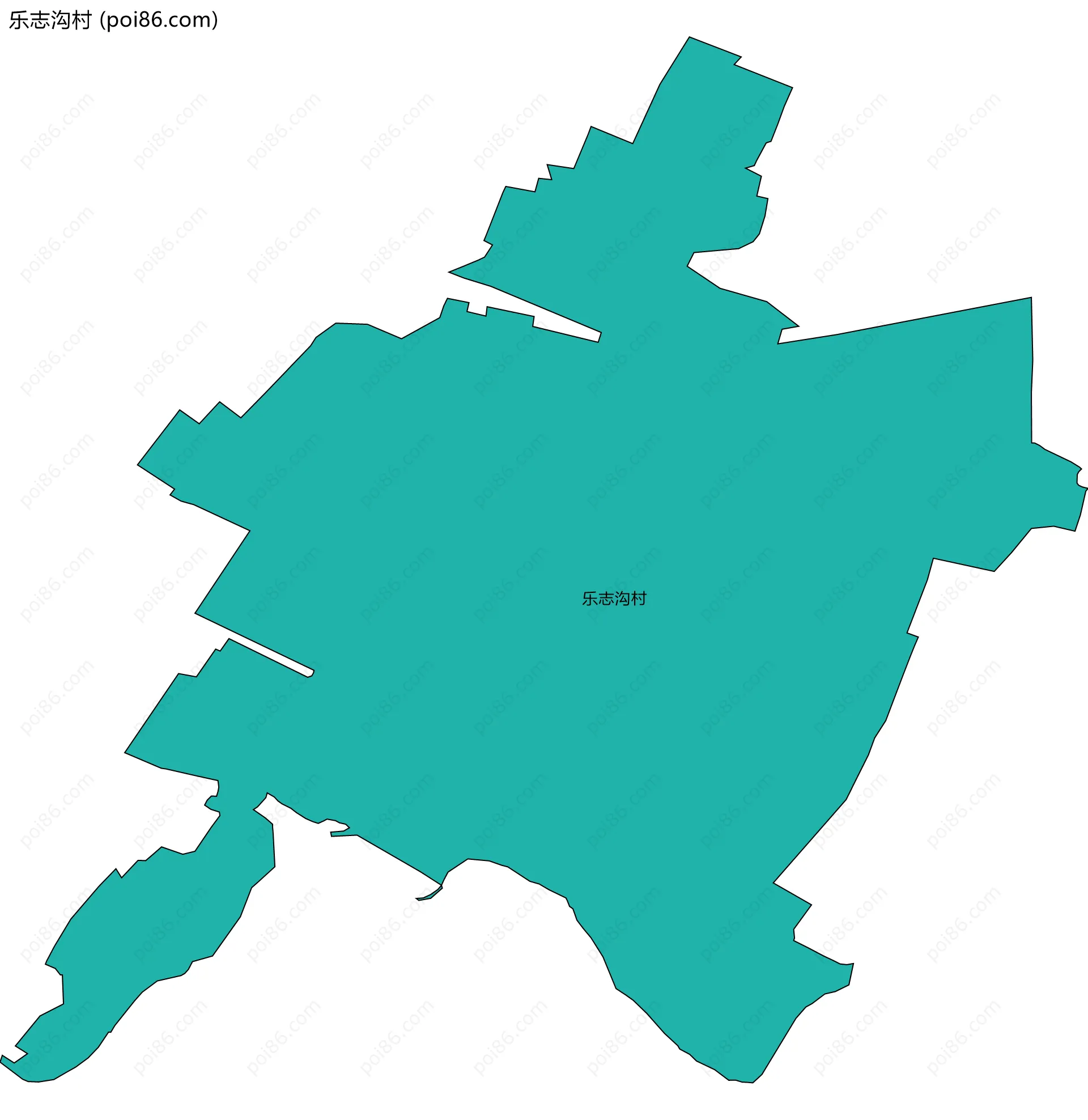 乐志沟村边界地图