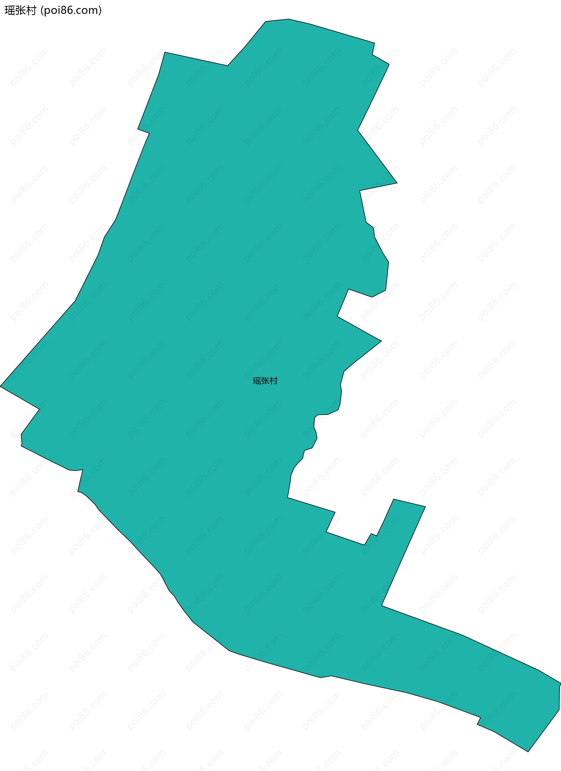 瑶张村边界地图