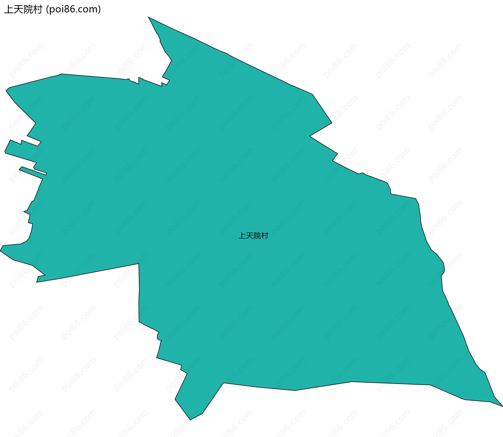 上天院村边界地图