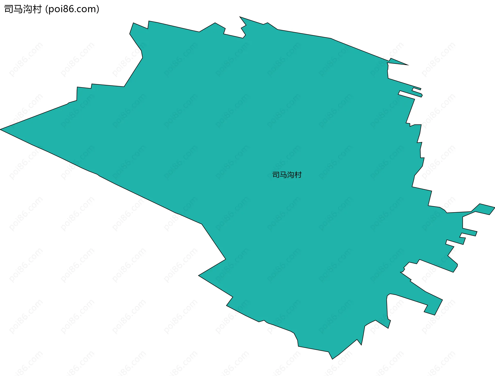 司马沟村边界地图
