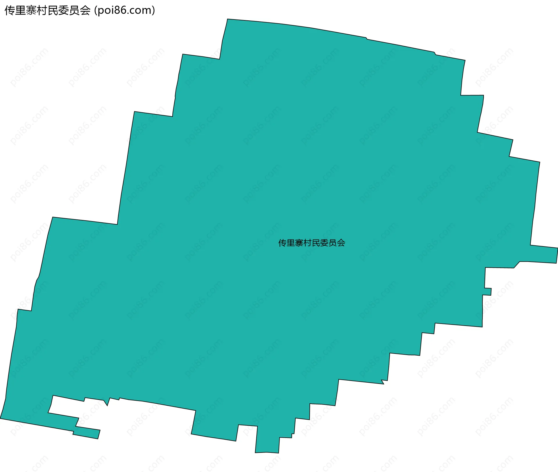 传里寨村民委员会边界地图