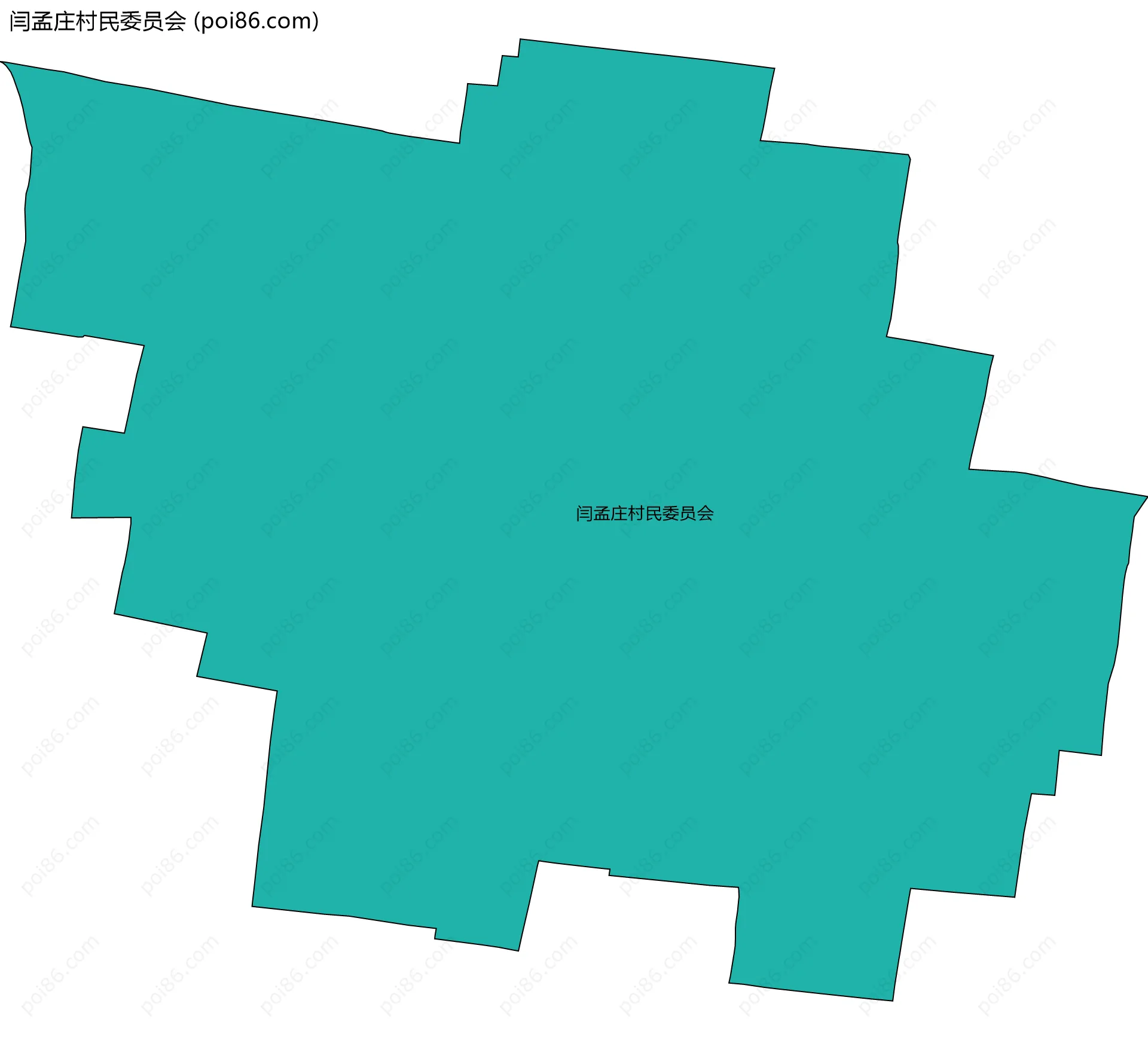 闫孟庄村民委员会边界地图